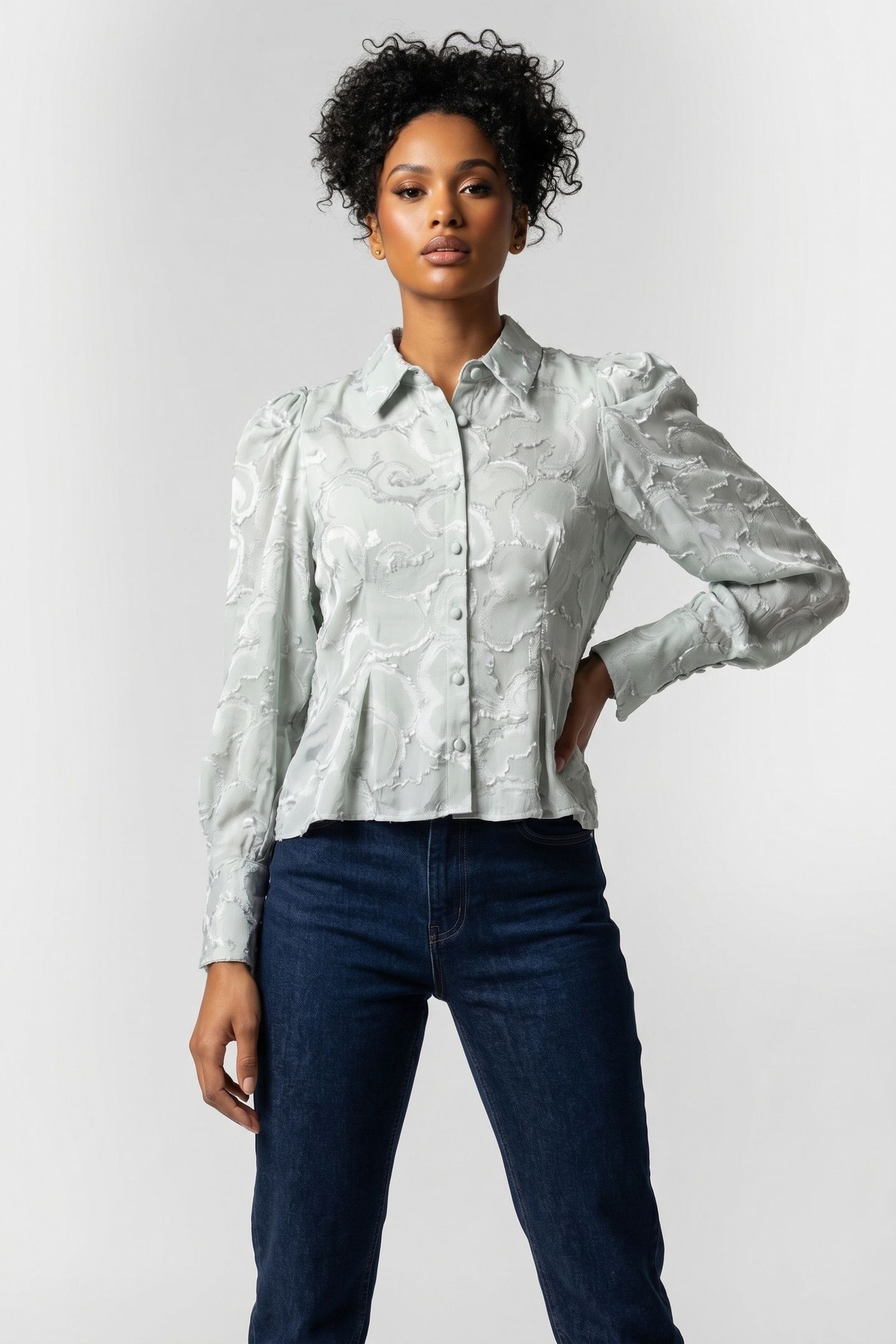 TRISH BLOUSE TURQUOISE 1