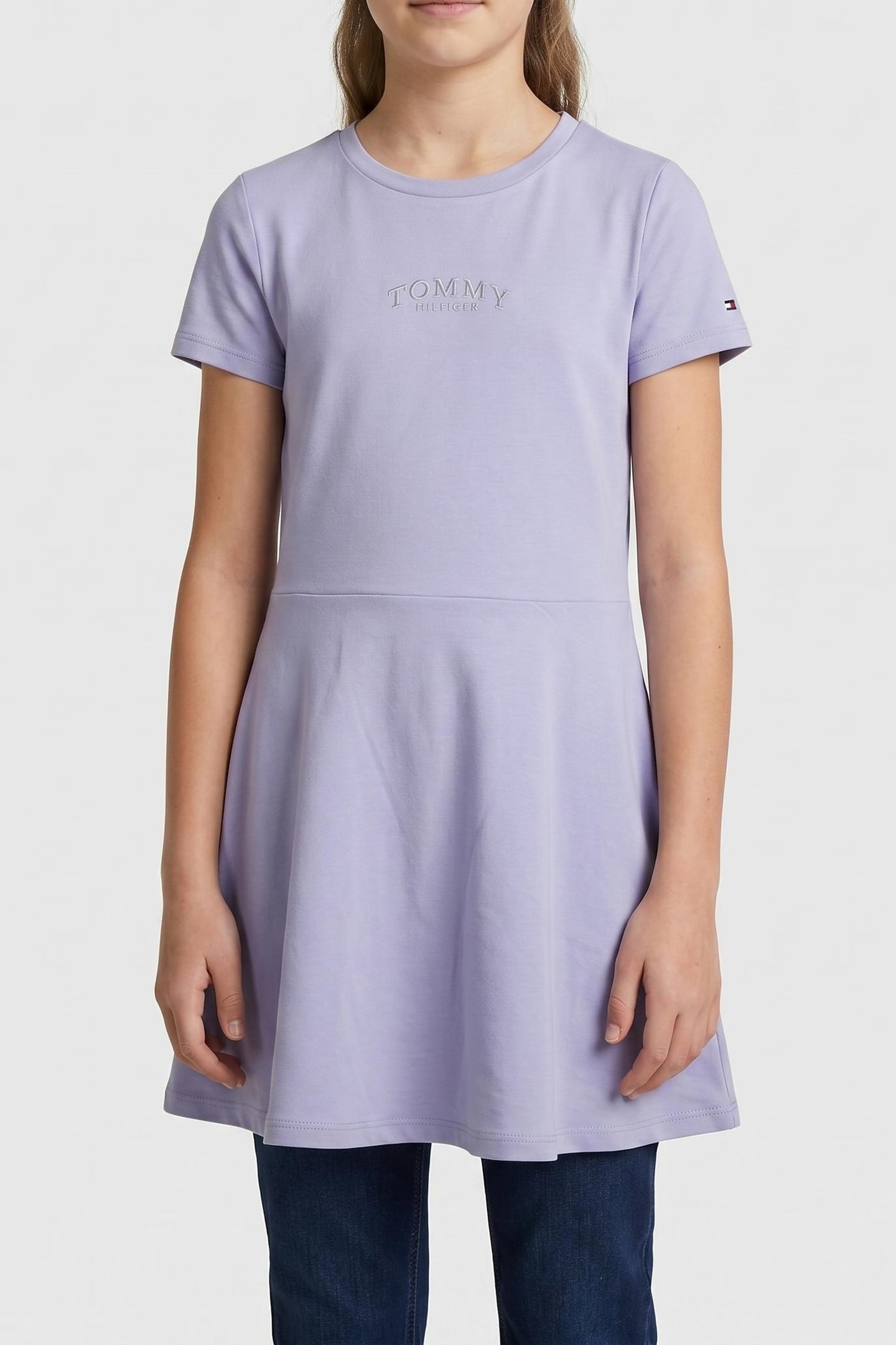 GIRLS SKATER DRESS SS PERIWINKLE DUSK 1
