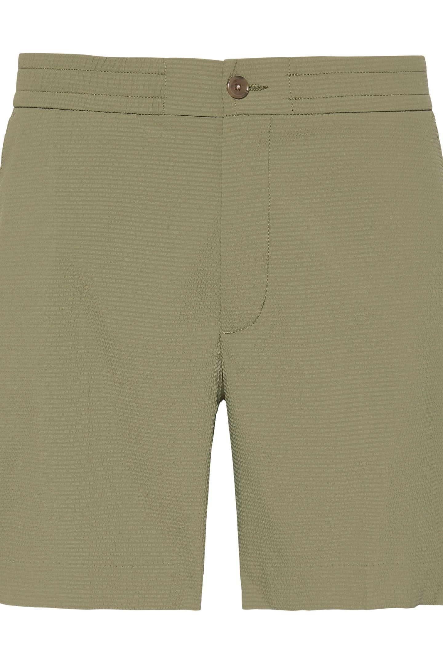 STRAIGHT SEERSUCKER SHORTS DEEP LICHEN GREEN 6