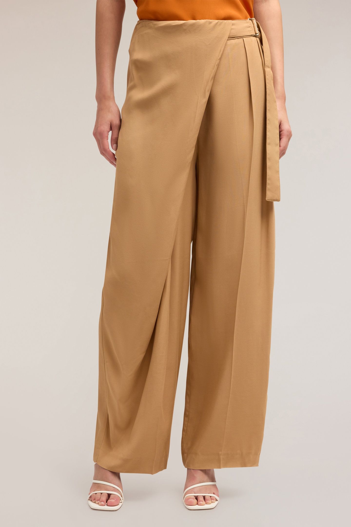 VISCOSE SARONG TROUSERS BEIGE 1