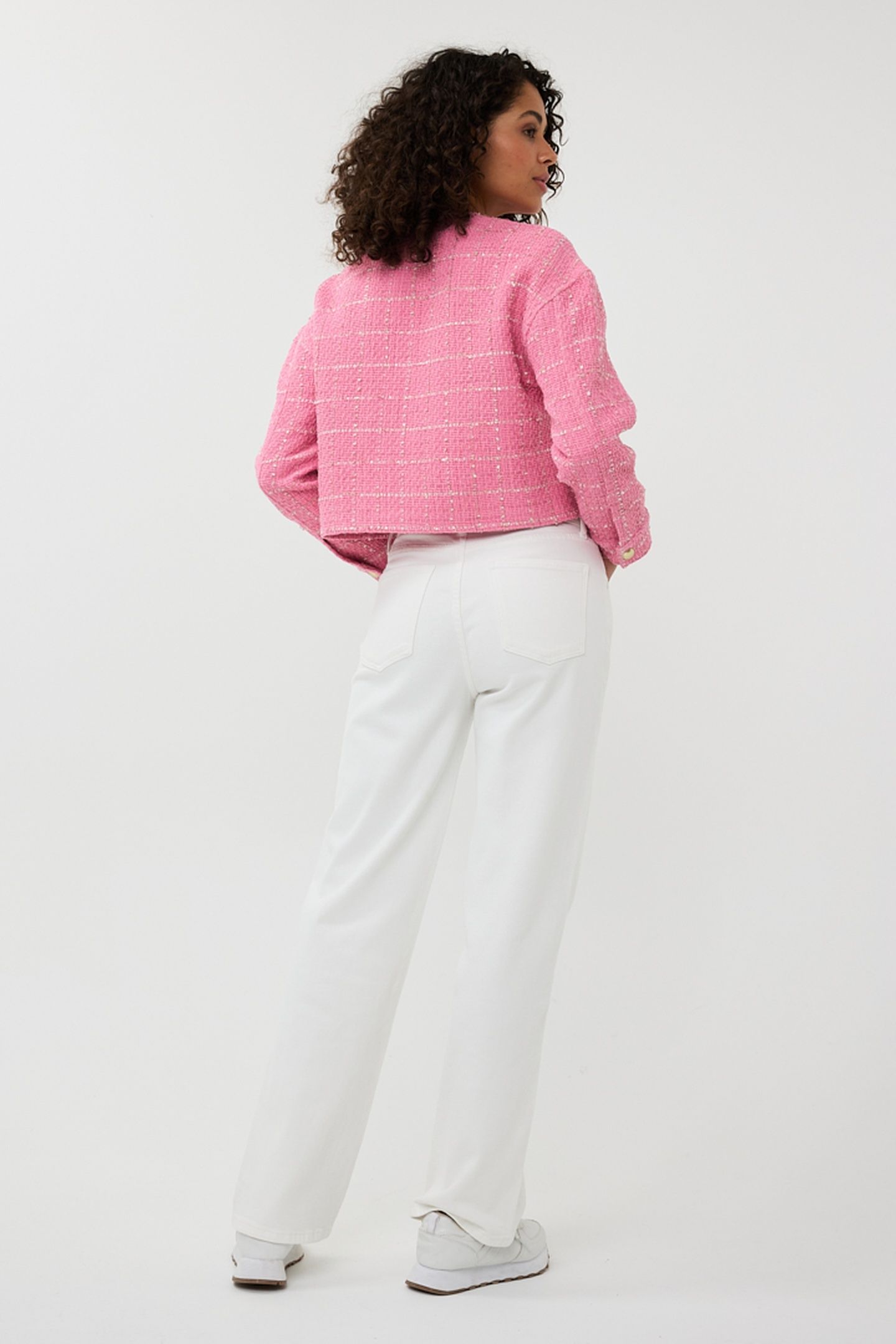 JACKET CROPPED BOUCLE ROSE 5
