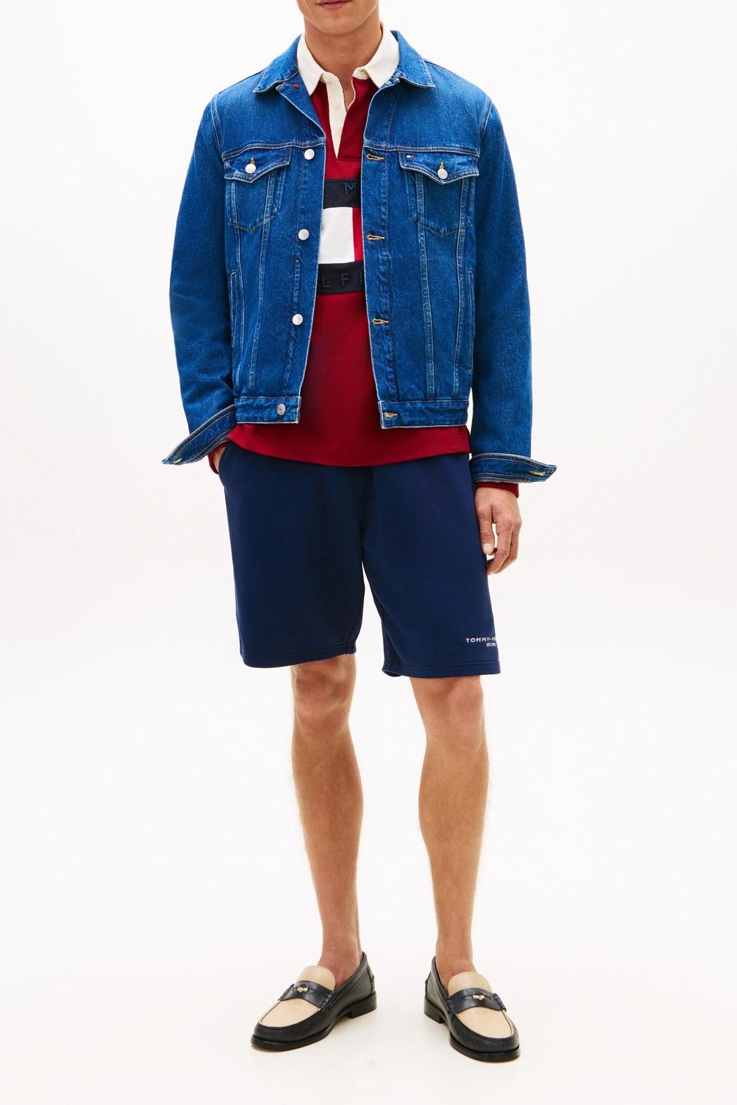TOMMY LOGO SWEATSHORT CARBON NAVY 1