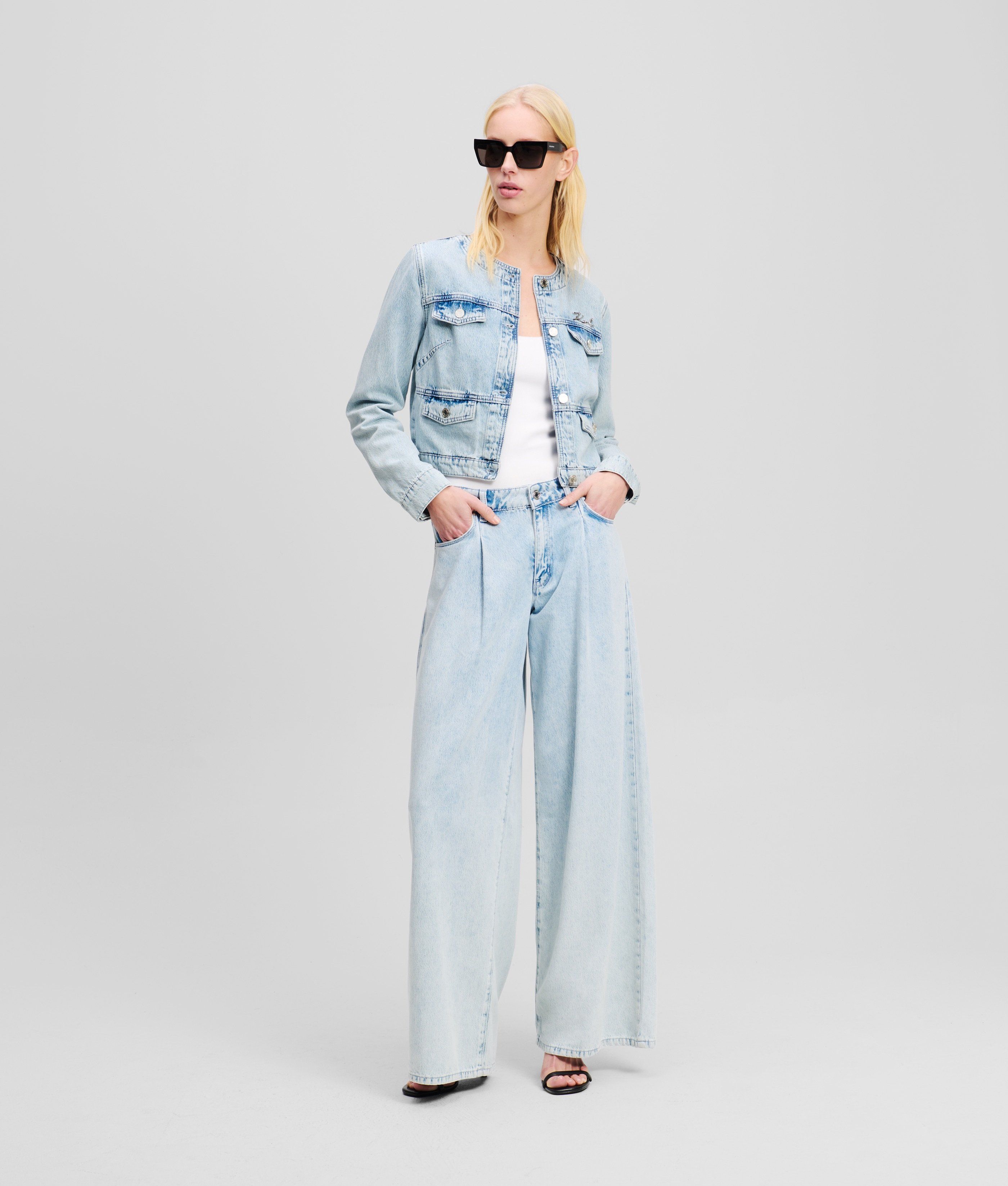 BUTTON DENIM JACKET LIGHT BLUE DENIM 1