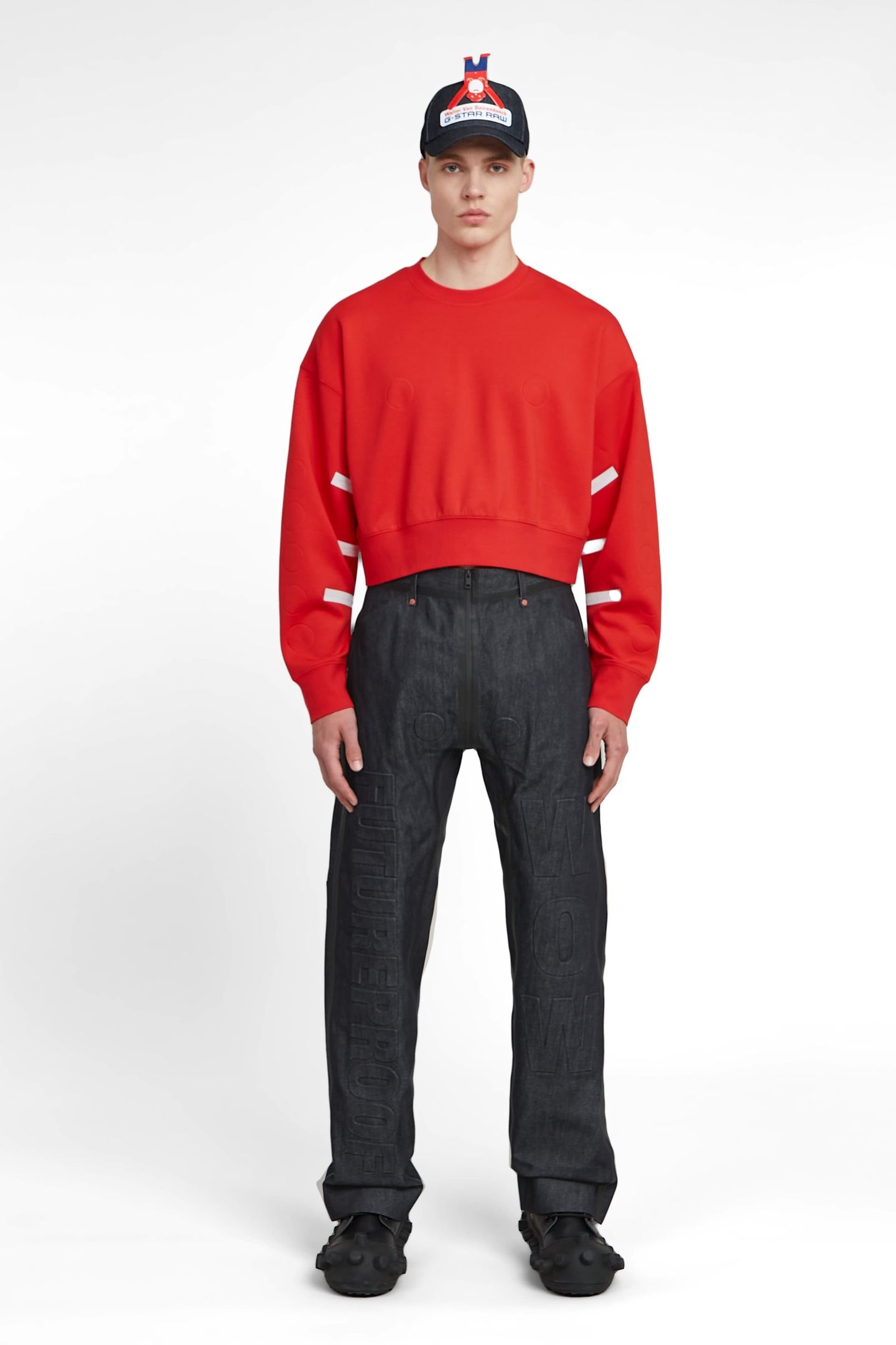 GSXWVB OVERSIZED SHORT SWEAT SCARLET 1