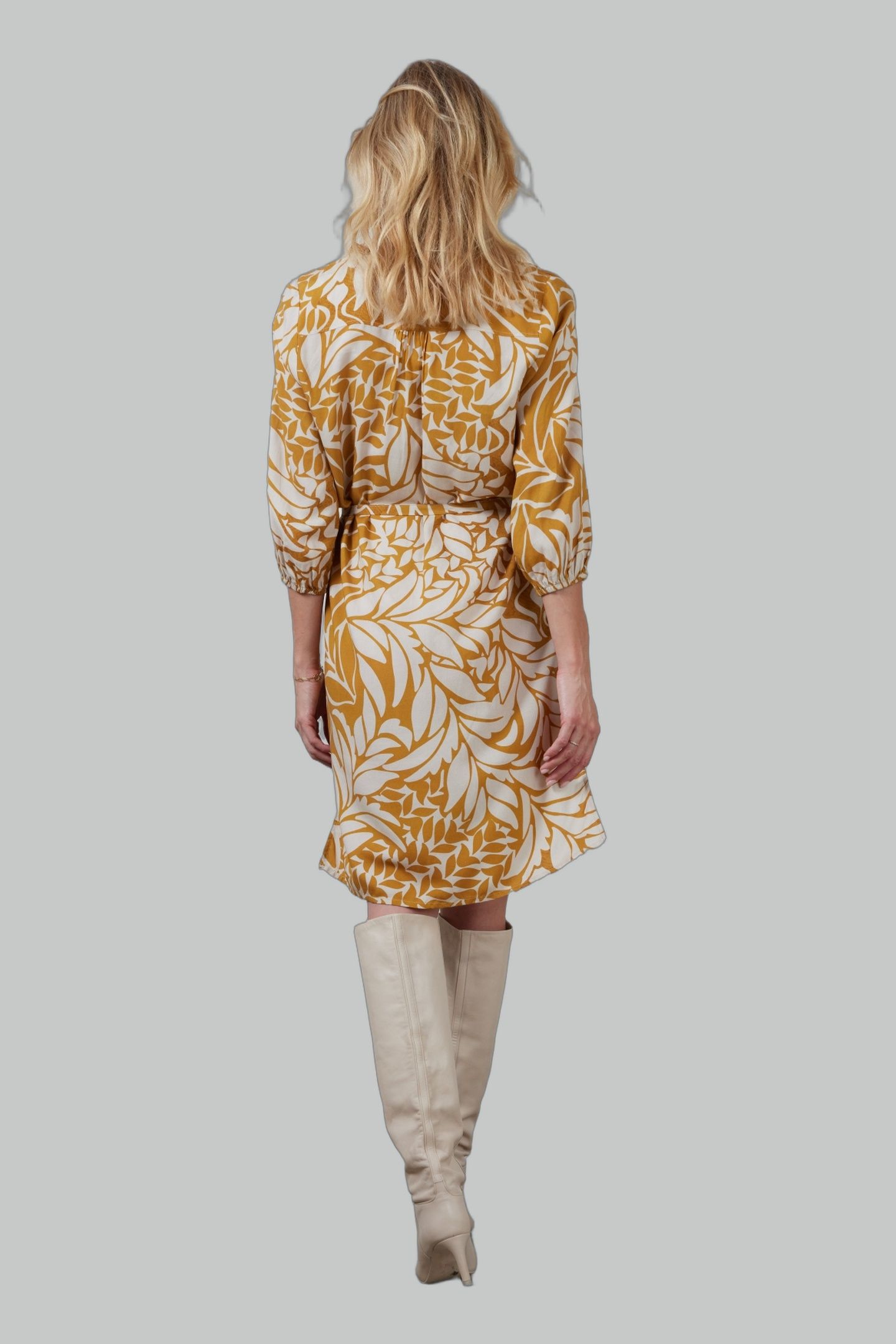 TUNIC ELVI BROWN WITH OASIS PRINT 3