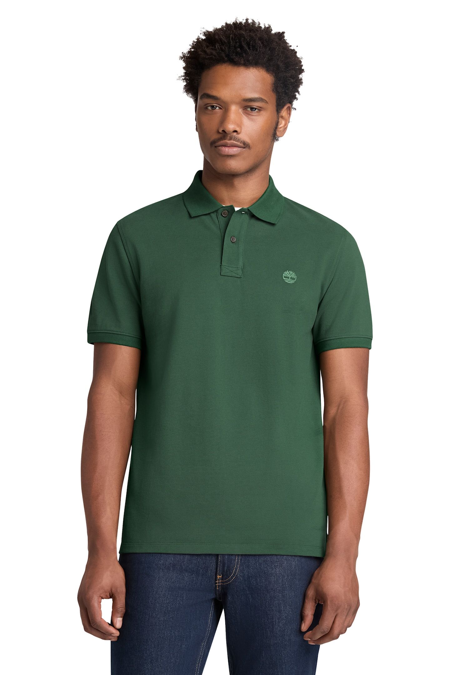 PIQUE SHORT SLEEVE POLO DARK GREEN 2