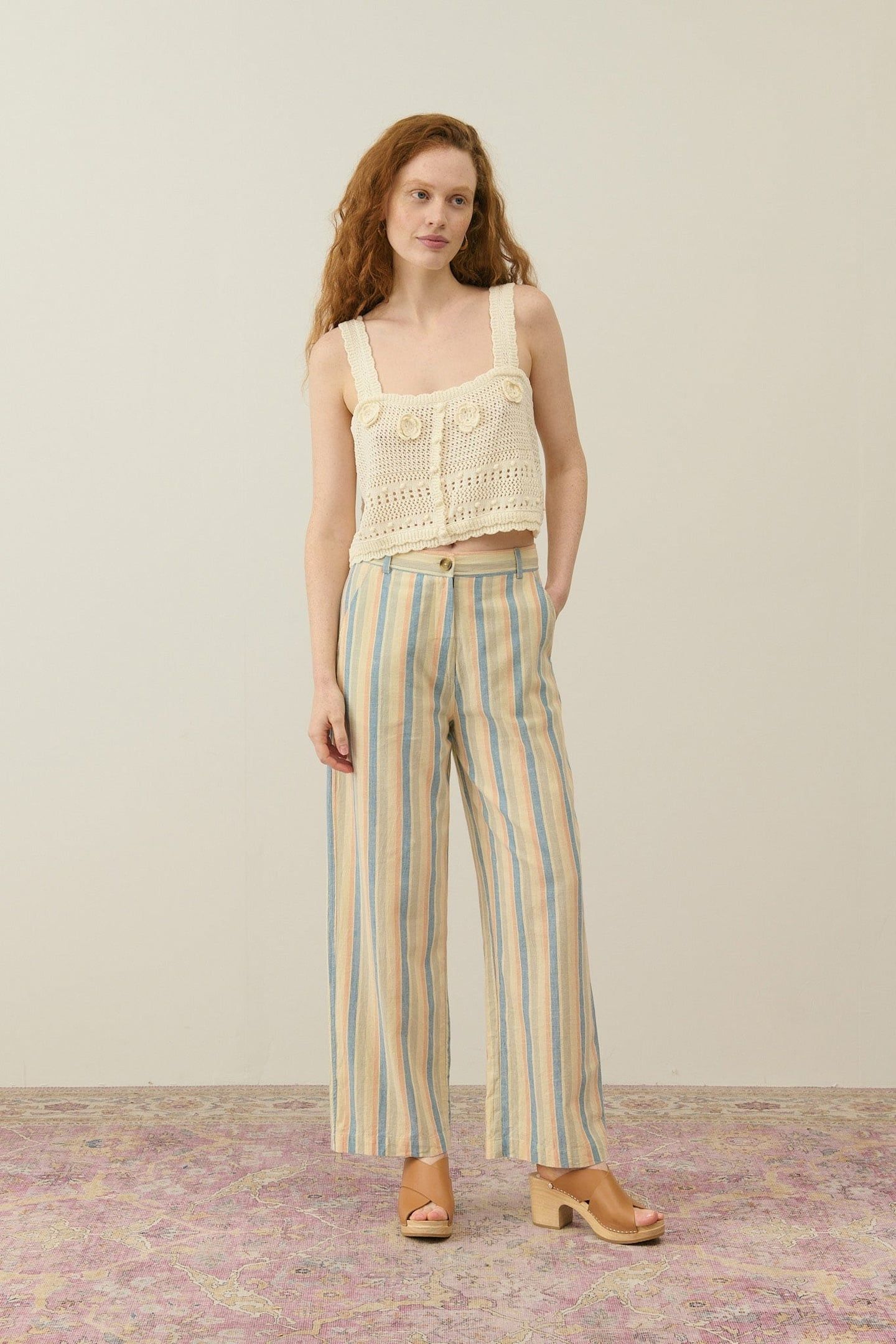 PANTS NOVINO SAND RIVIERA STRIPES 1