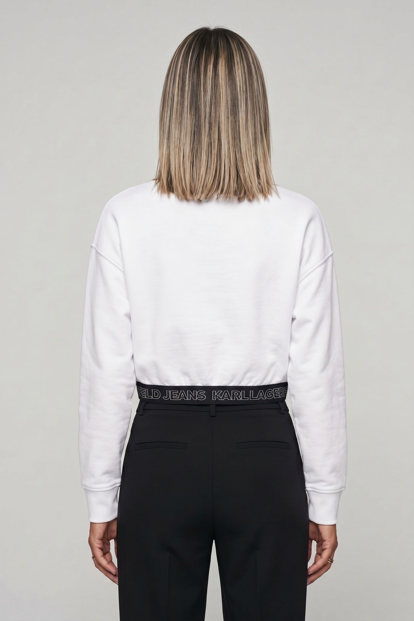 KLJ REG OPEN SHOULDER SWEAT WHITE 2