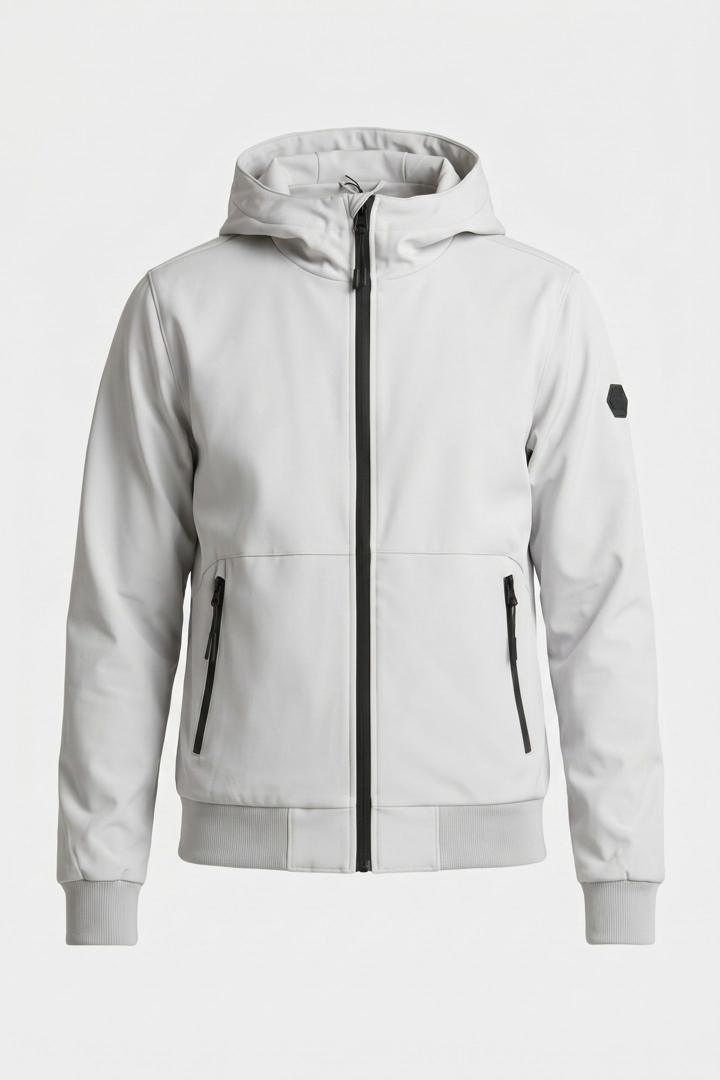 JACKET SHORT FIT HOODED CHALK 3