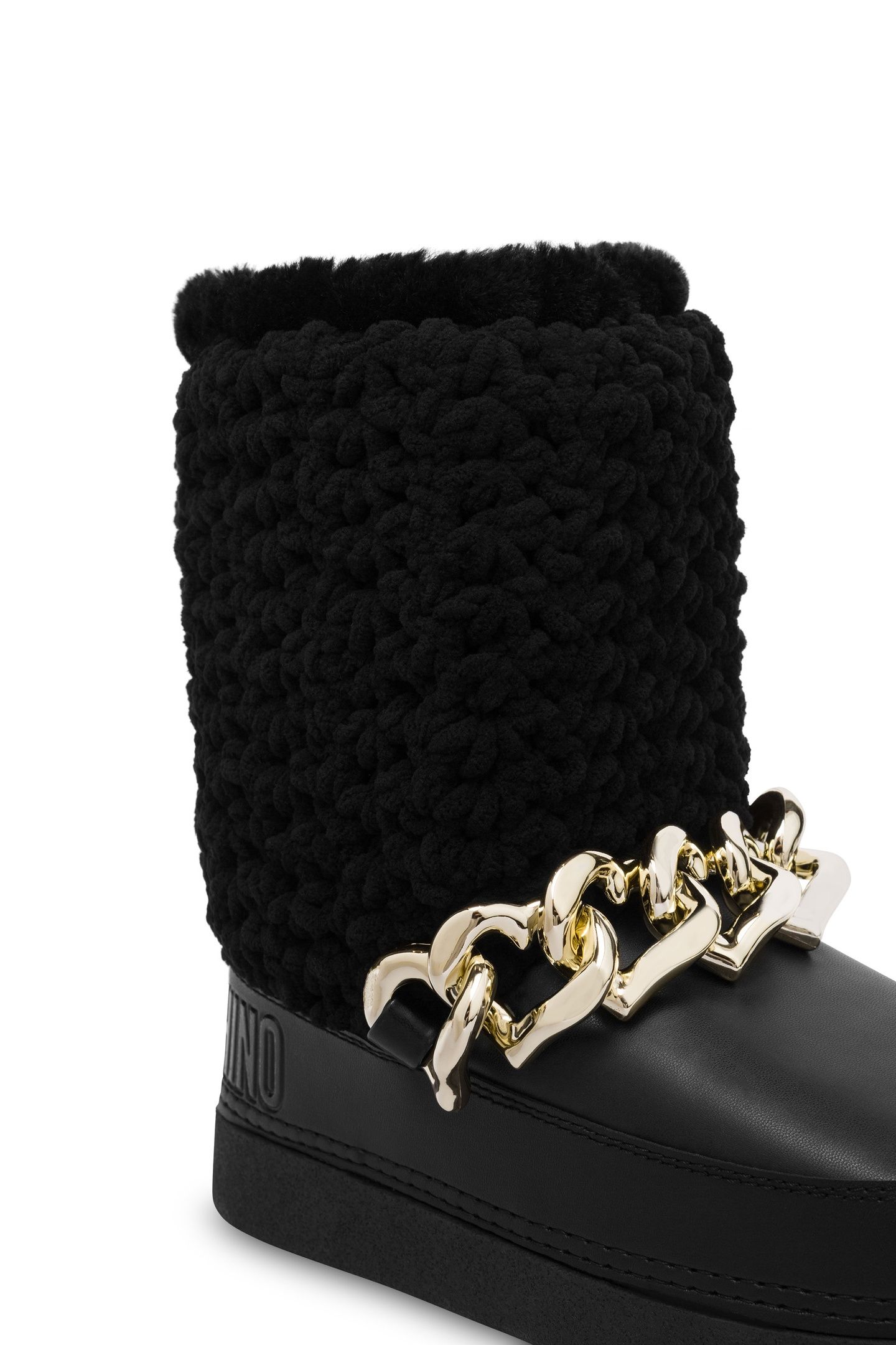 HEART CHAIN SNOW BOOTS BLACK 3