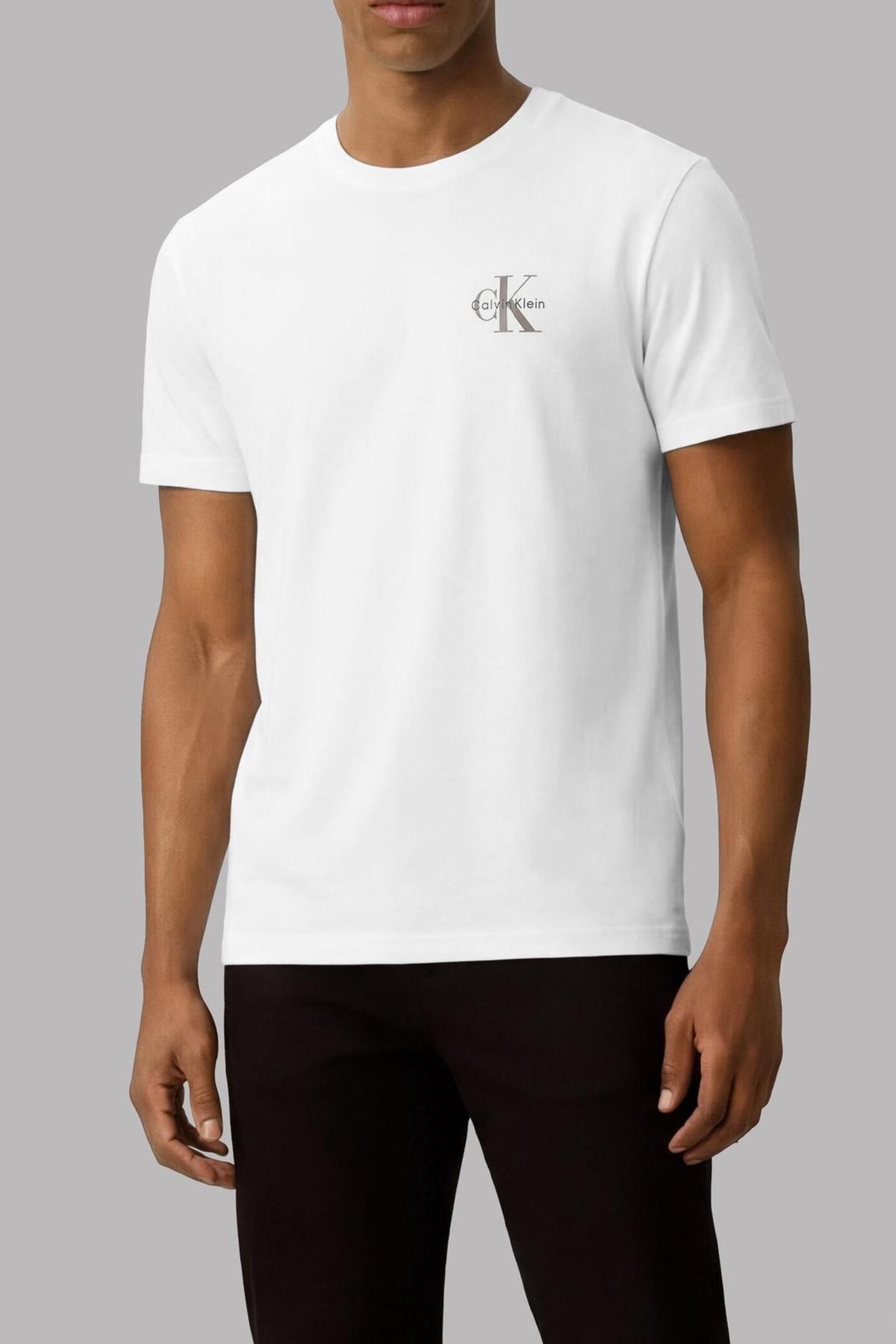 SS 30S CLASSIC MICRO TEE BRIGHT WHITE/OATMEAL 4