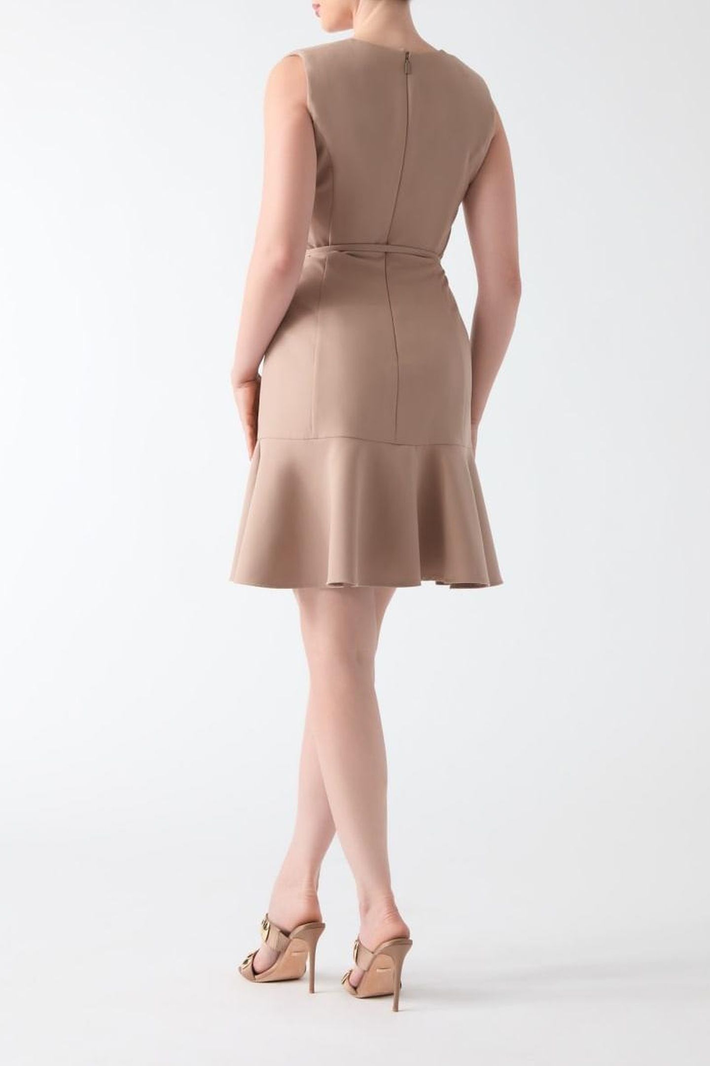 DALIA SL FLARED DRESS SILK TAUPE 5
