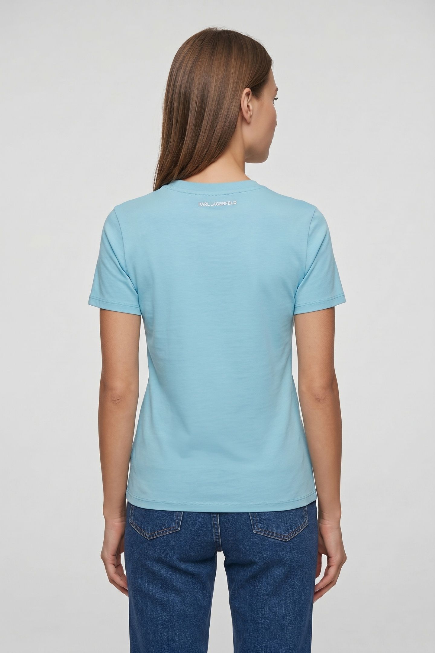 KARL ORCHID LOGO T-SHIRT STILL WATER 2