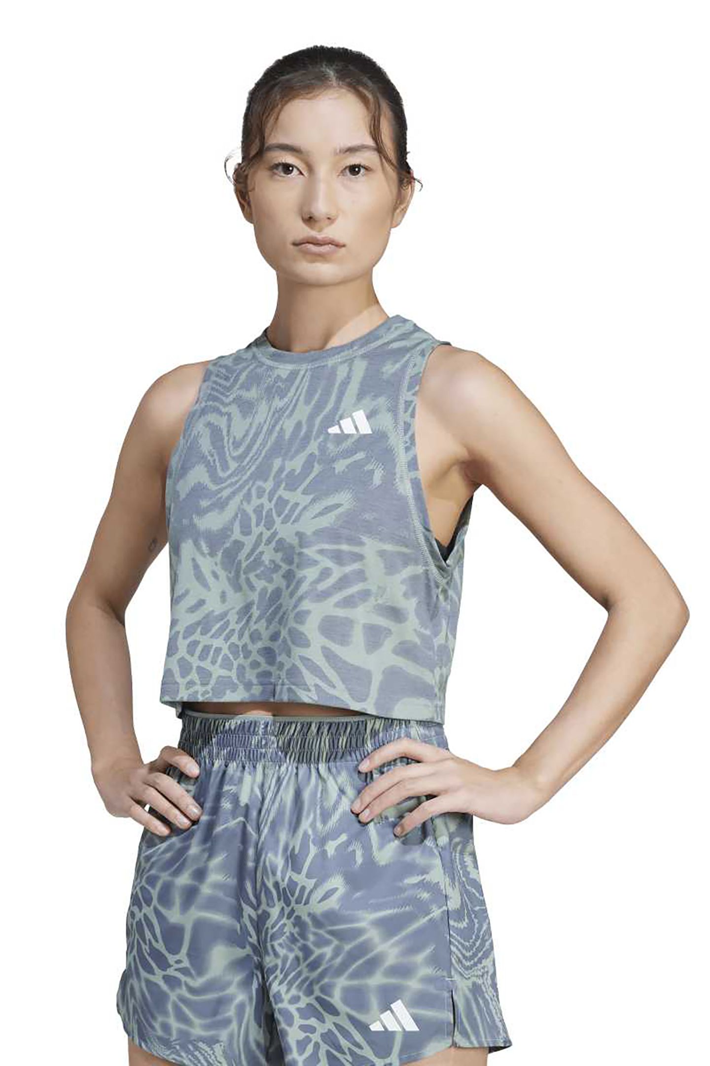 PERFORMANCE WORKOUT ESSENTIALS ALL OVER PRINTED WORKOUT TANK 1