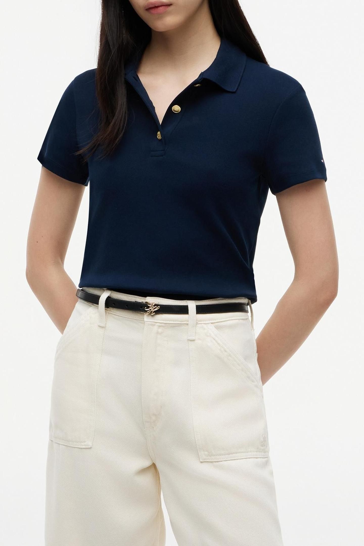 GOLD BUTTON SLIM SS DARK NIGHT NAVY 2