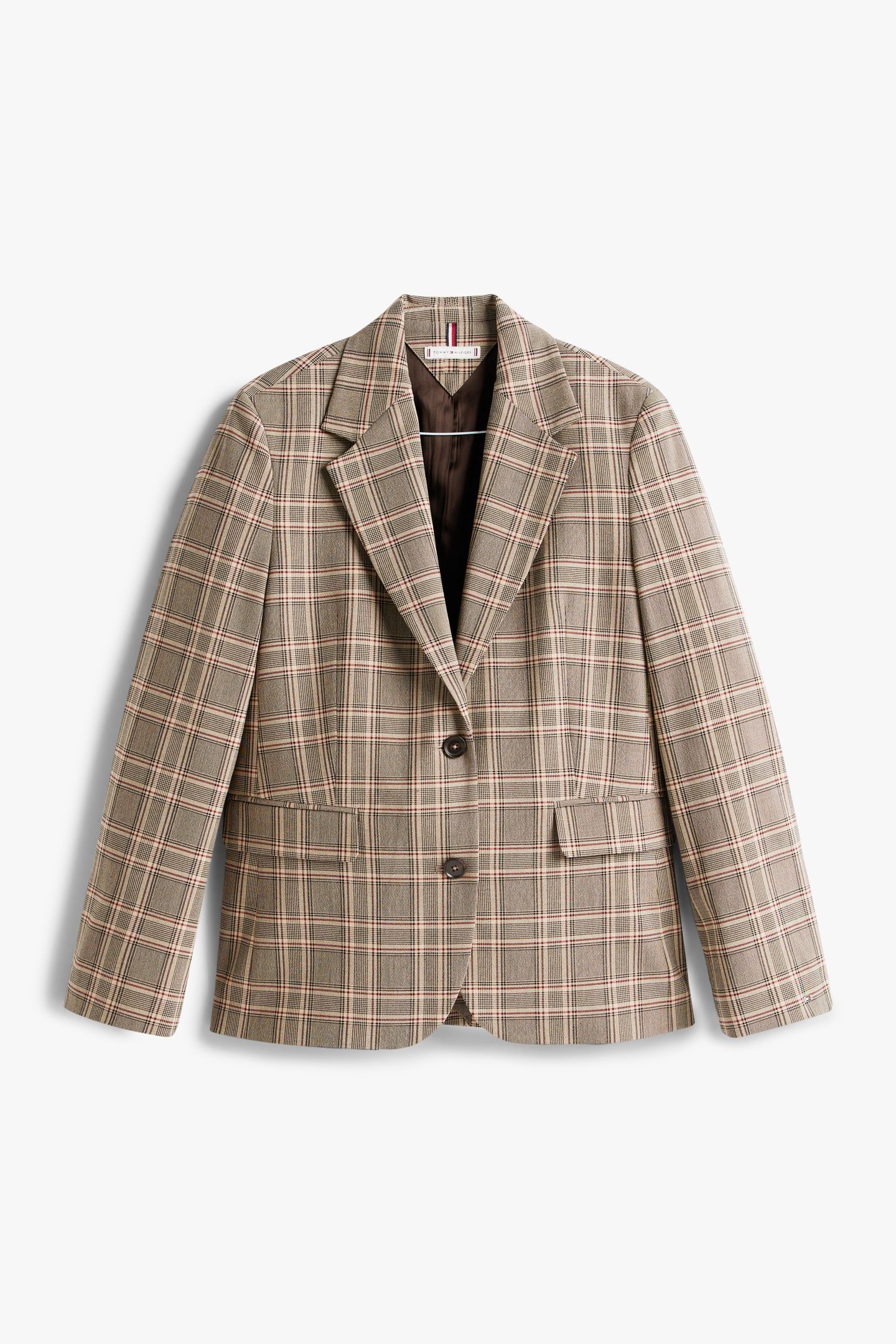 CORE CHECK REGULAR STRAIGHT BLAZER BROWN 4