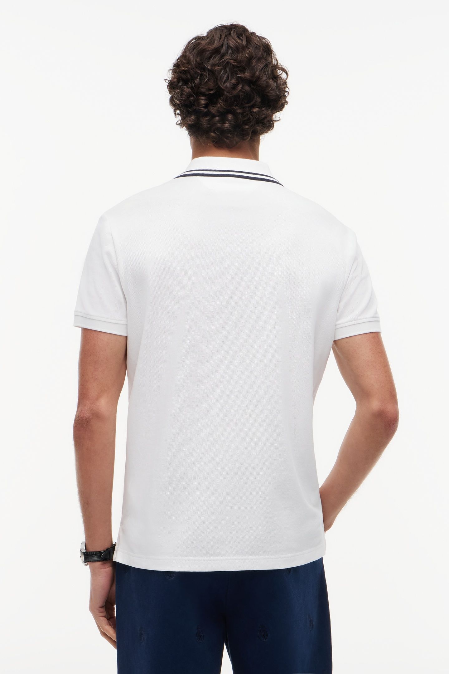 PIQUE BADGE REGULAR POLO WHITE 3