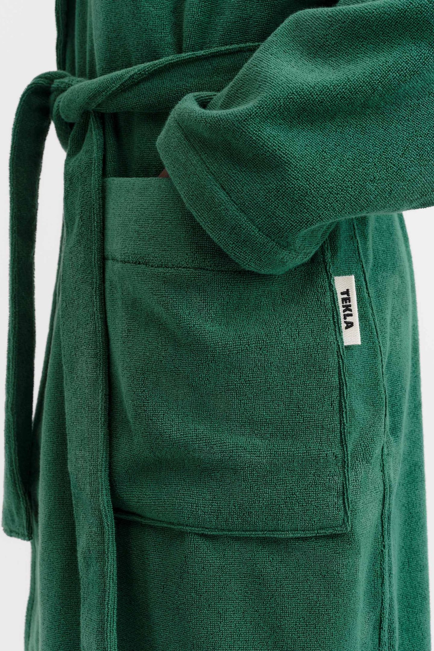 UNISEX HOODED BATHROBE TEAL GREEN 8