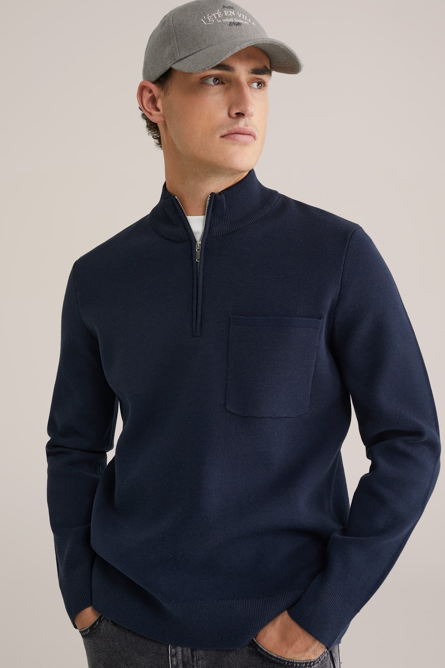 HALFWAY ZIPPER DARK BLUE 3
