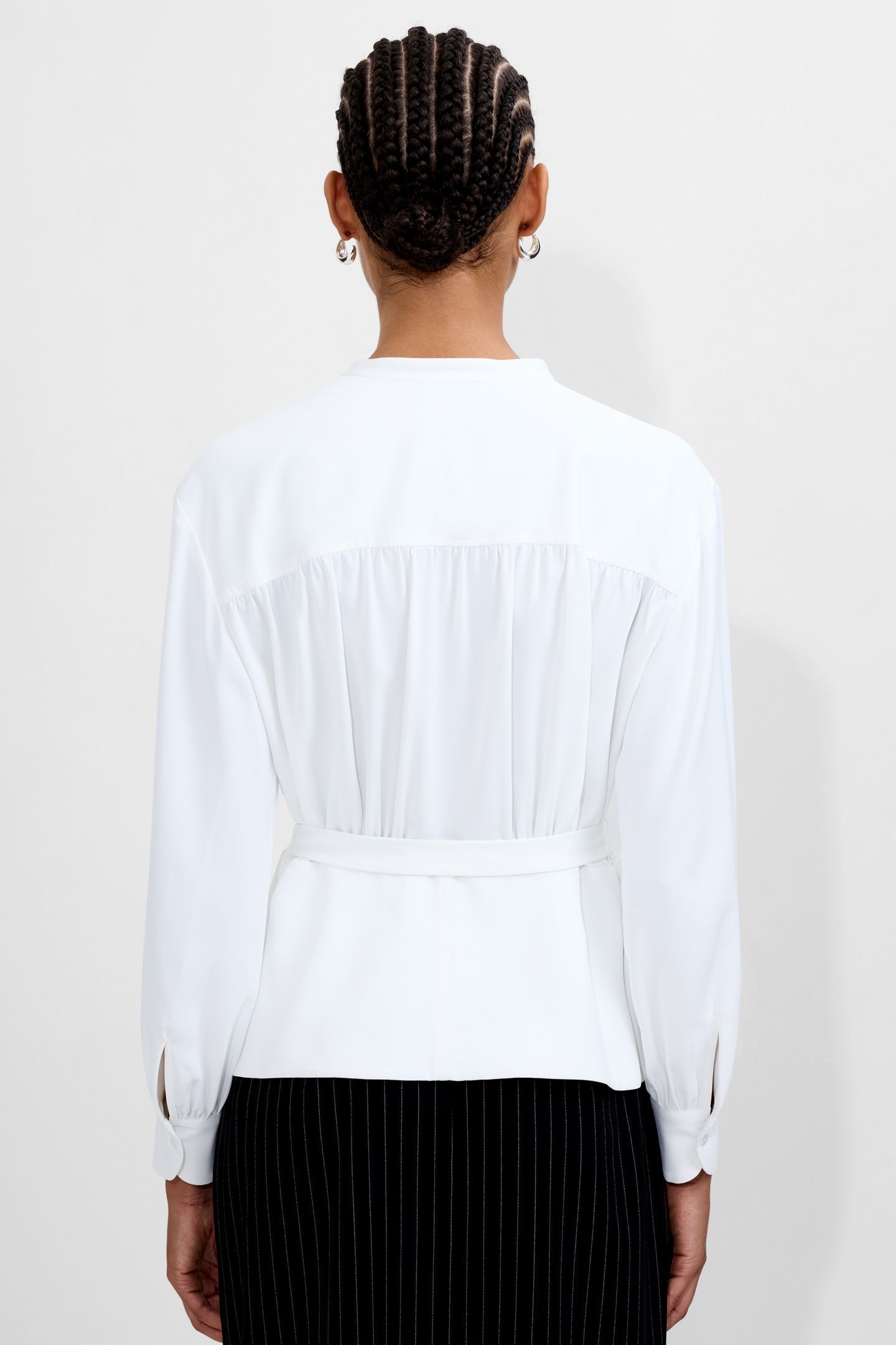 AREZZO LS WAIST TIE SHIRT WINTER WHITE 3