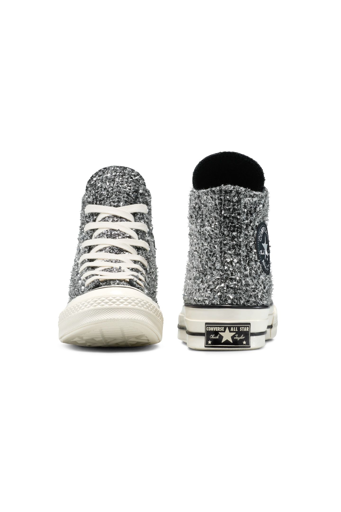 UNISEX CHUCK 70 HI BLACK/SILVER/EGRET 3