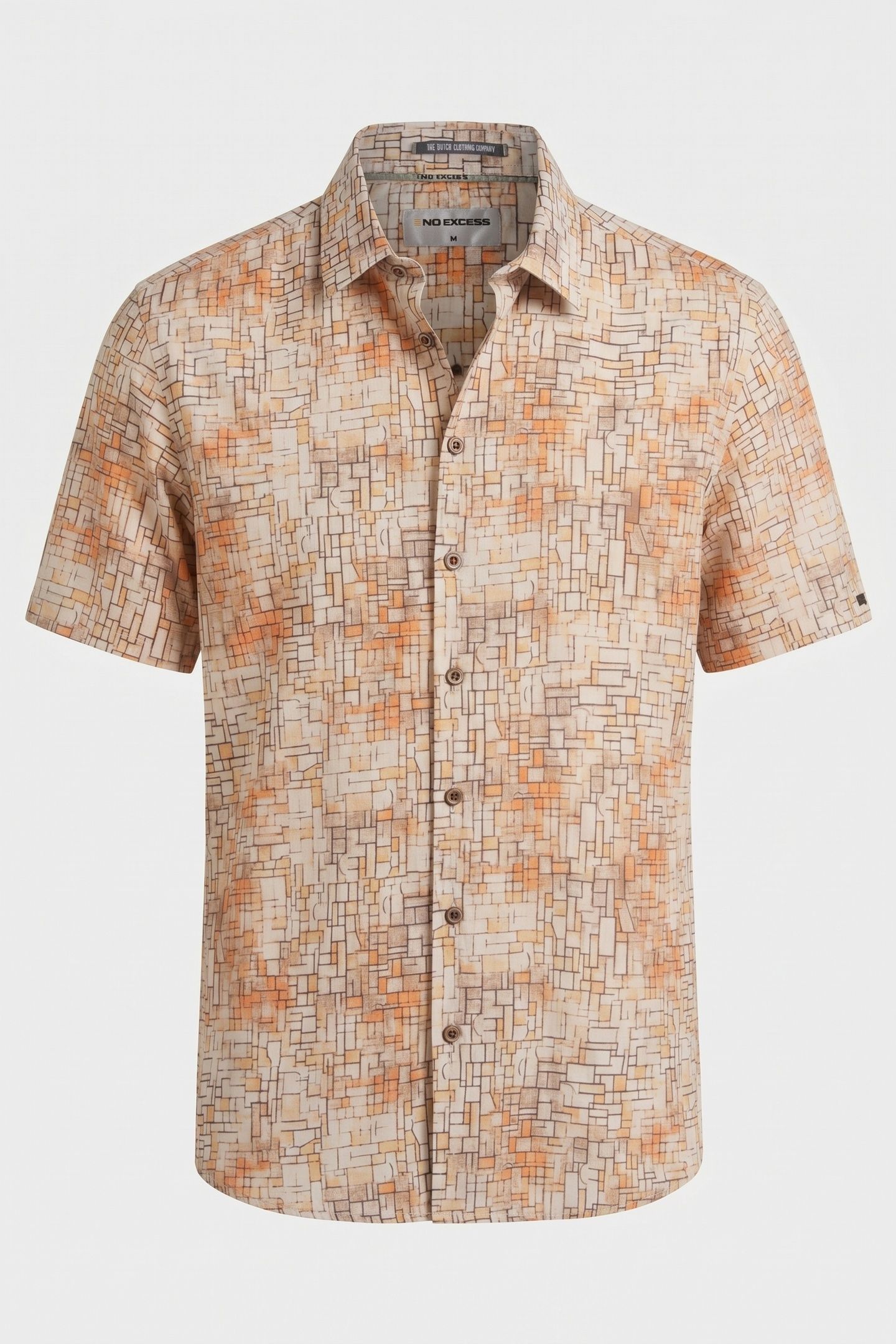 SHIRT SHORT SLEEVE ALLOVER PRINTED YELLOW 3