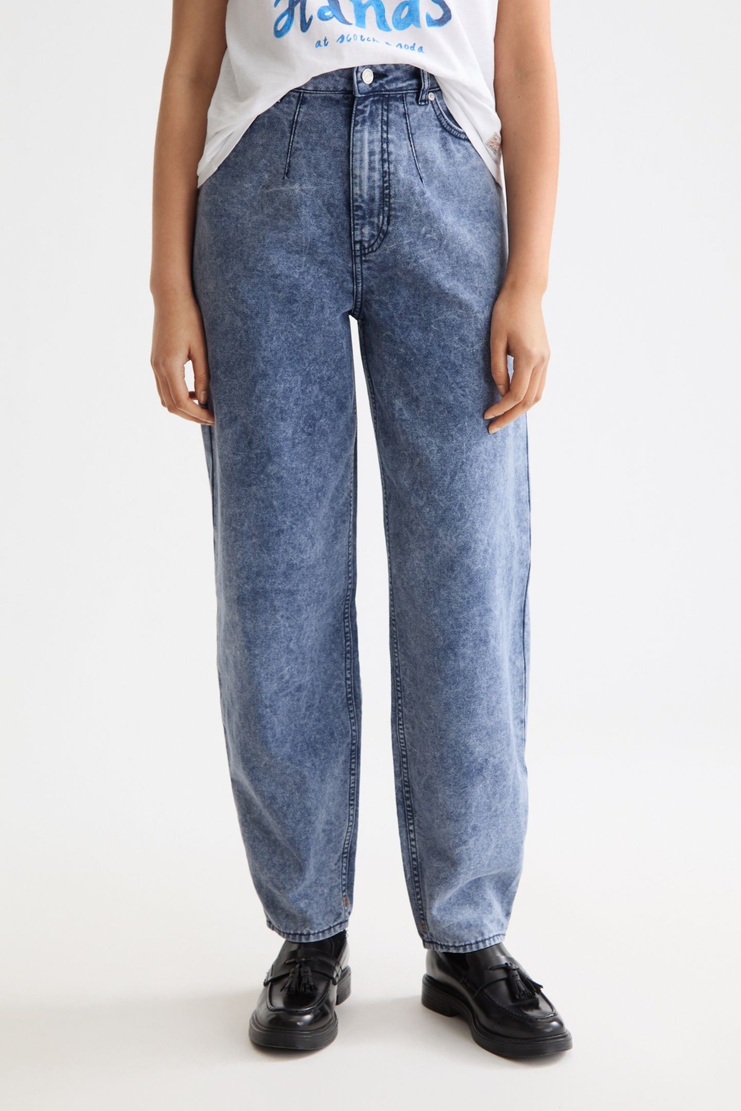 THE TIDE LONGER INSEAM BALLOON JEANS IN MOUNTAIN DYED CANVAS 1