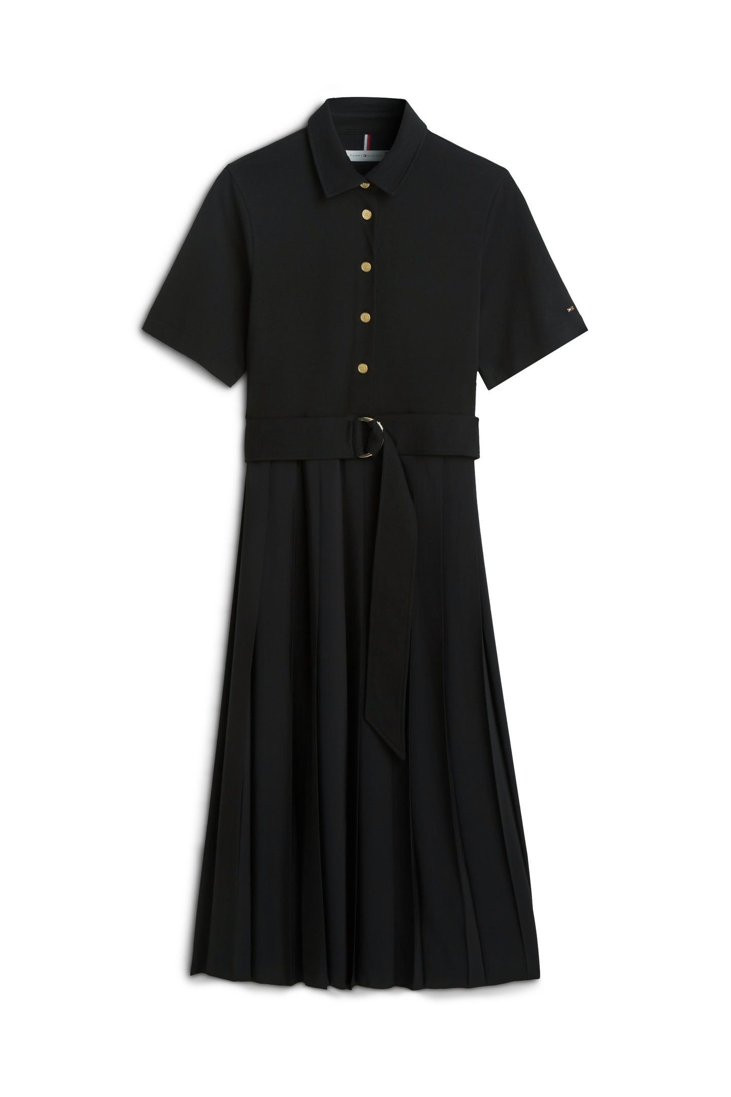 GOLD BUTTON MIX DRESS BLACK 3