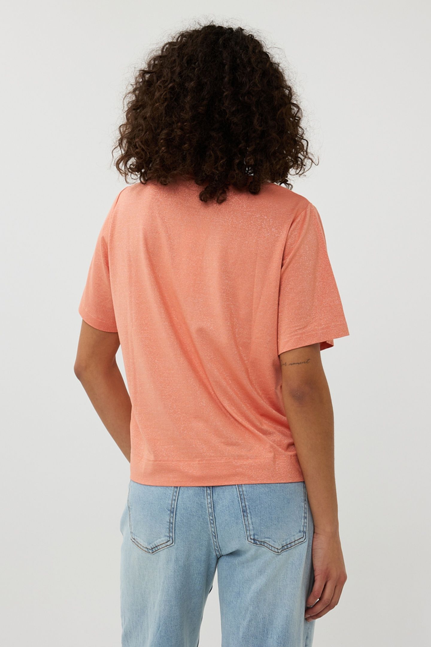 T-SHIRT S/SLVE WIDE FIT LUREX APRICOT 2