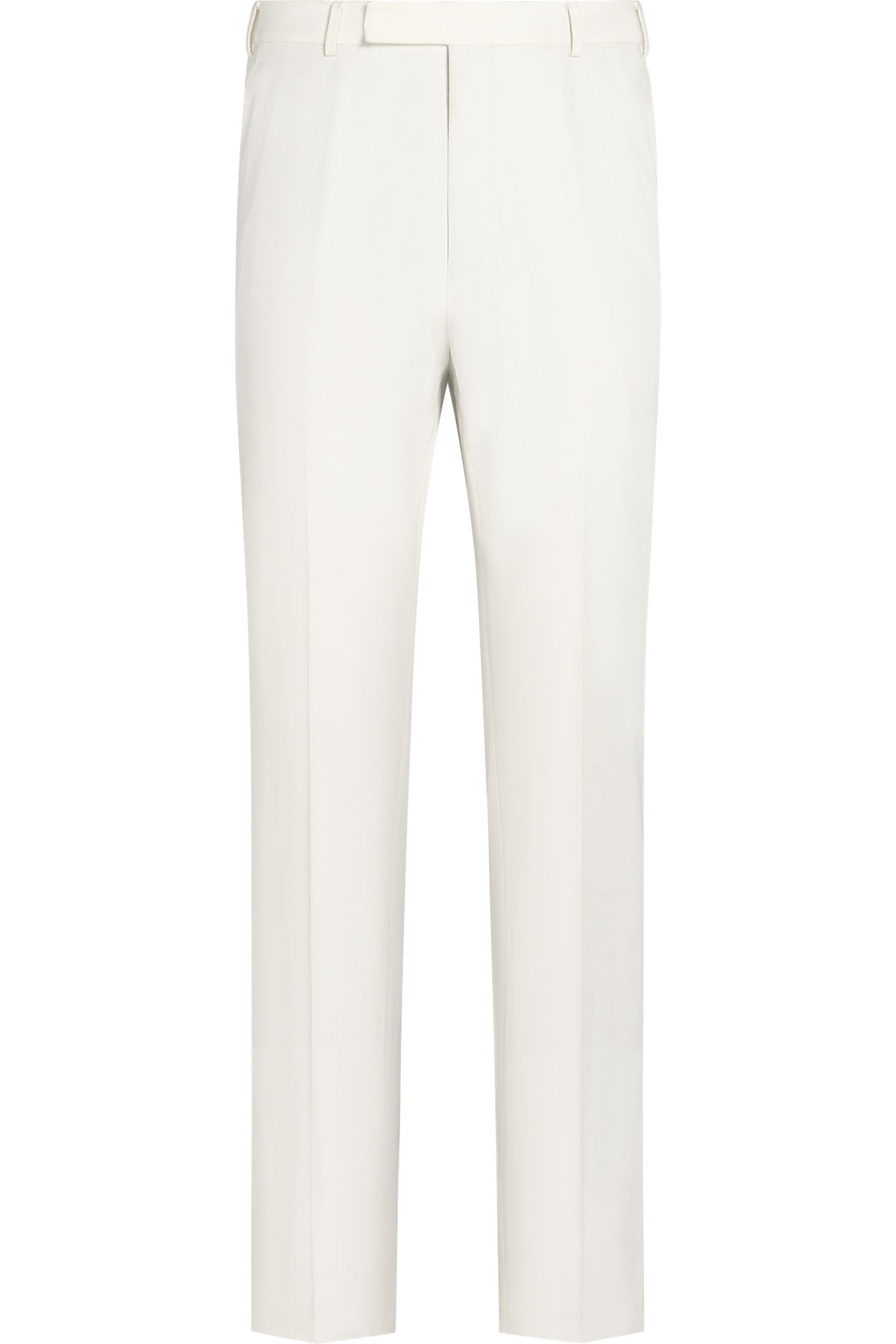 MILANO-OFF-WHITE-PURE COTTON FORMAL TROUSERS OFF-WHITE 6
