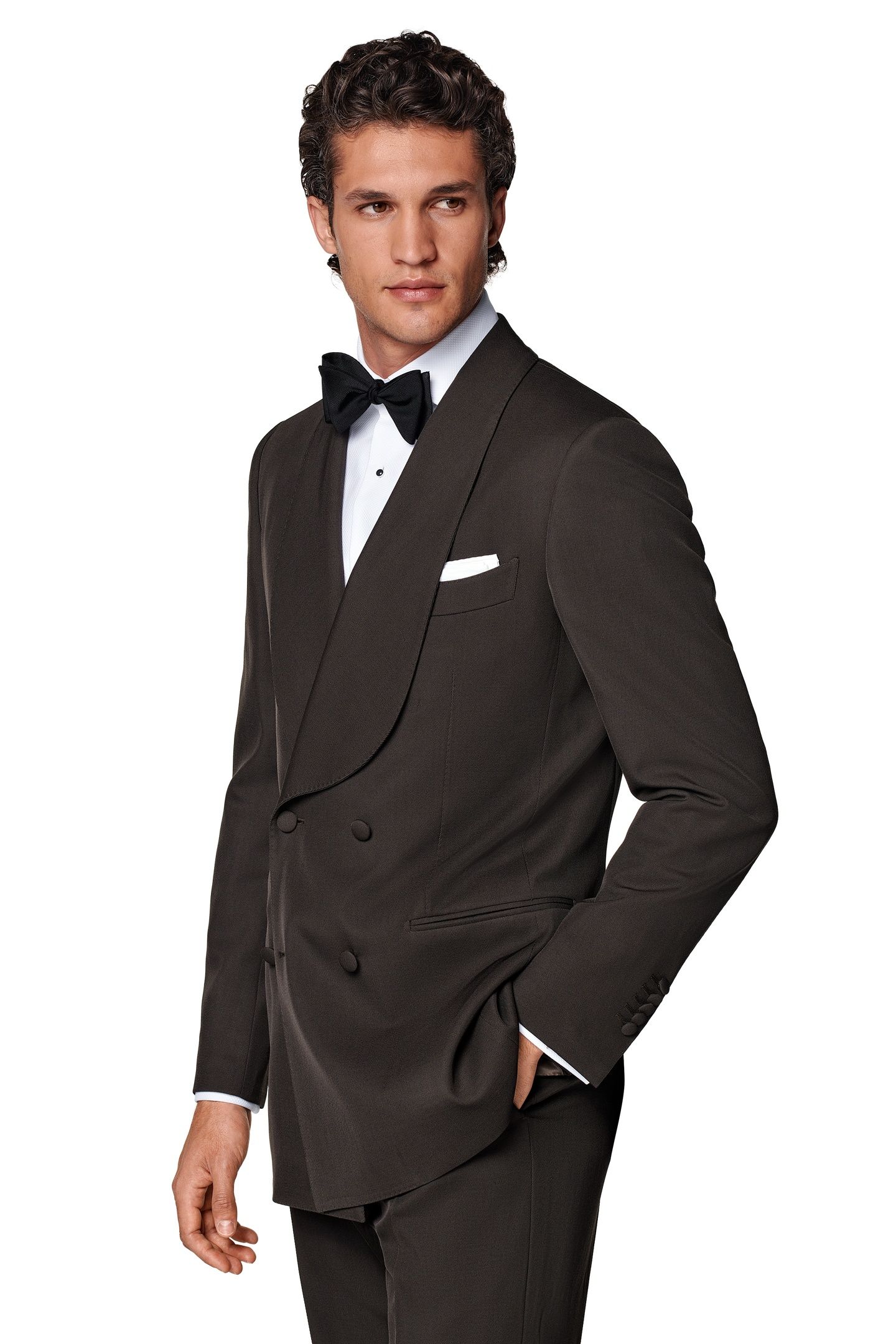 MILANO DARK BROWN PURE WOOL S120 NESTED TUXEDOS DARK BROWN 4