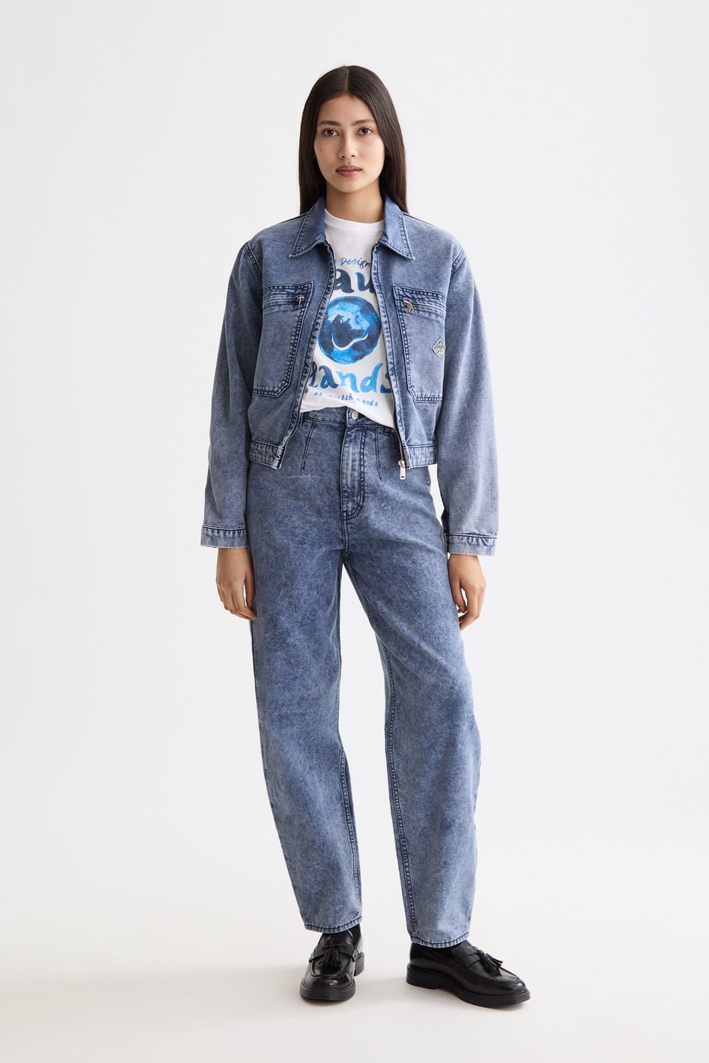 MOUNTAIN DYED DENIM CANVAS WORKWEAR JACKET NAVY 2