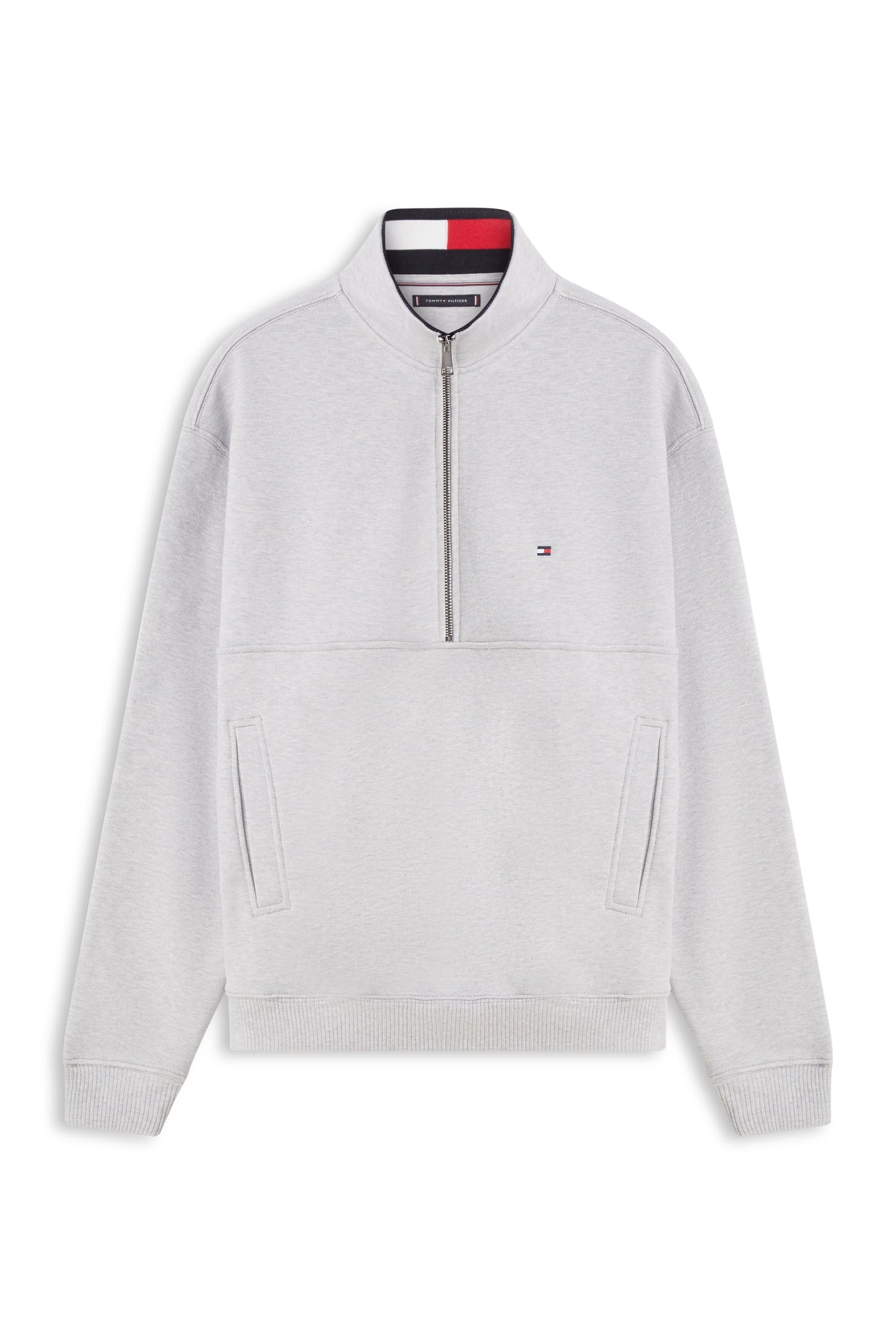FLAG 1/4 ZIP LIGHT GREY HEATHER 4