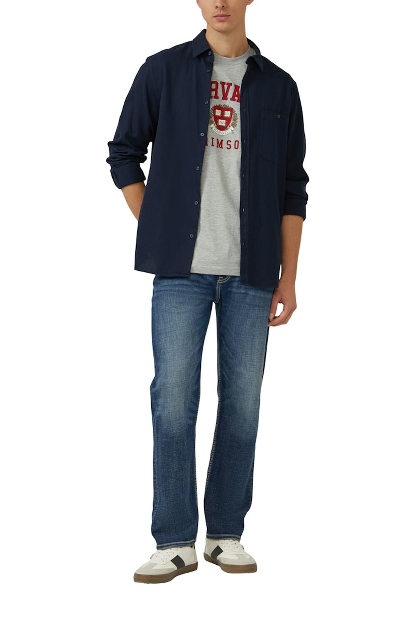 S.OLIVER T-SHIRTS GREY/BLACK 4