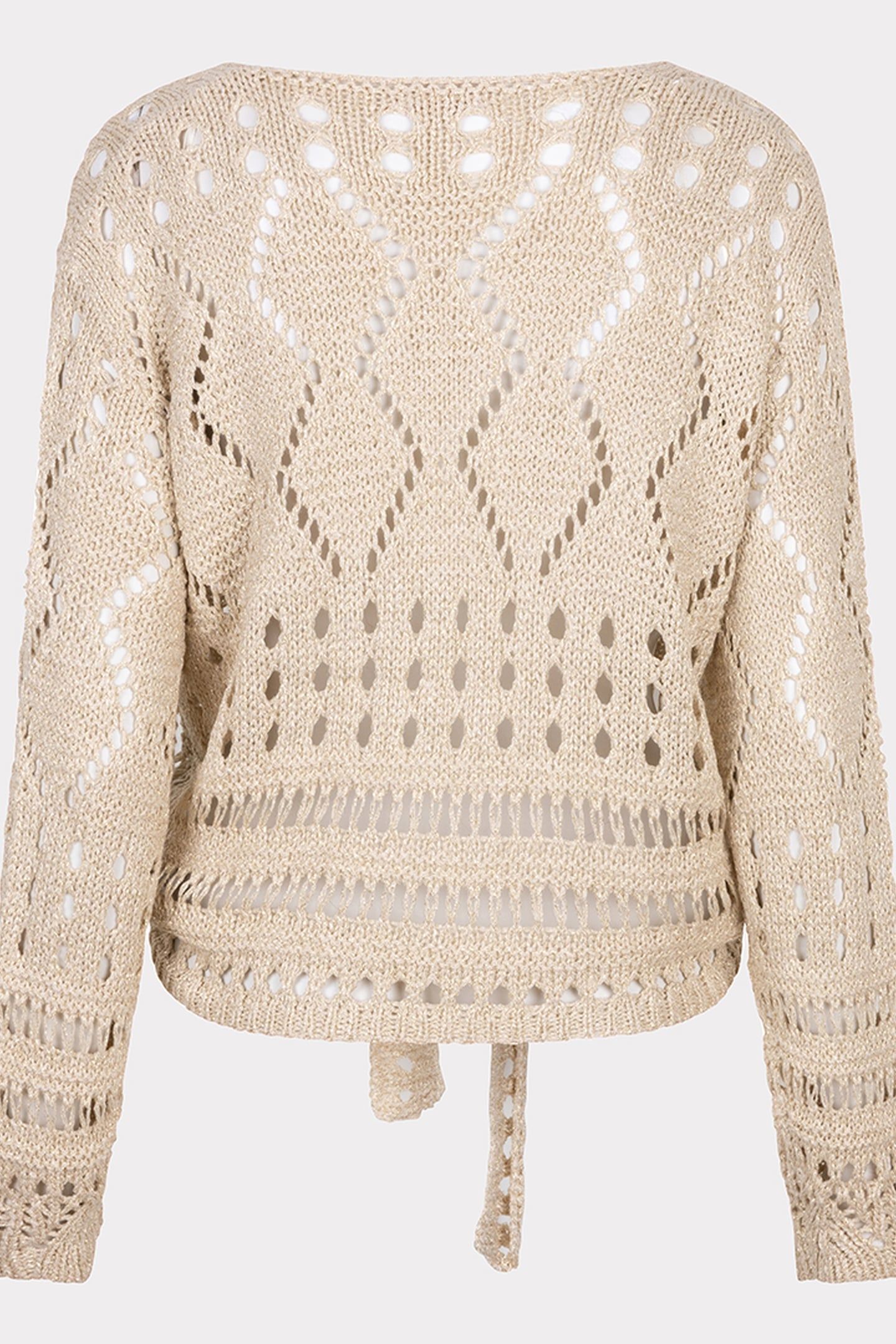 BOLERO FANCY OPEN KNIT LUREX LIGHT SAND 5