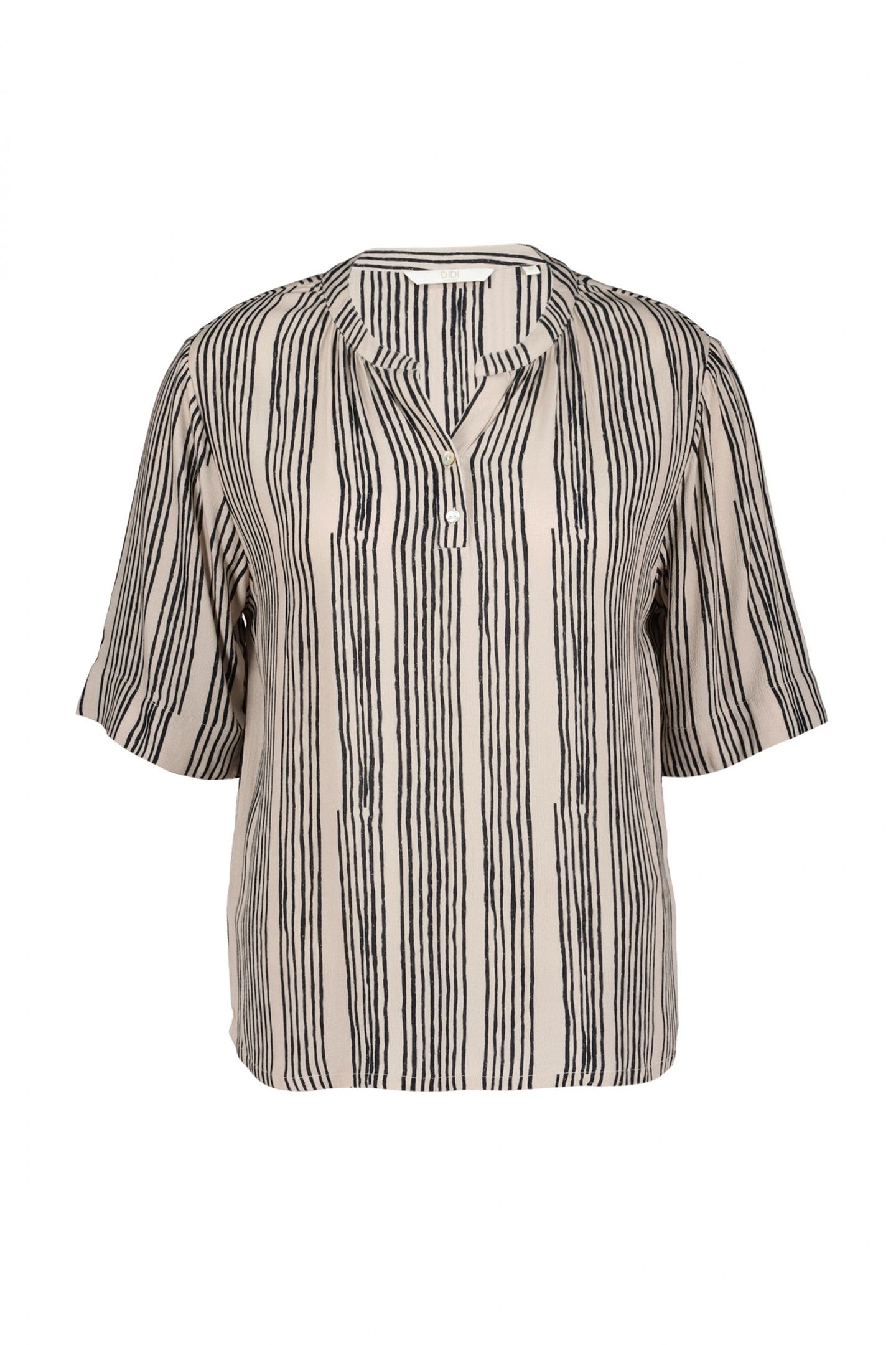 BLOUSE VAYA FEATHER GREY WAVY PRINT 4