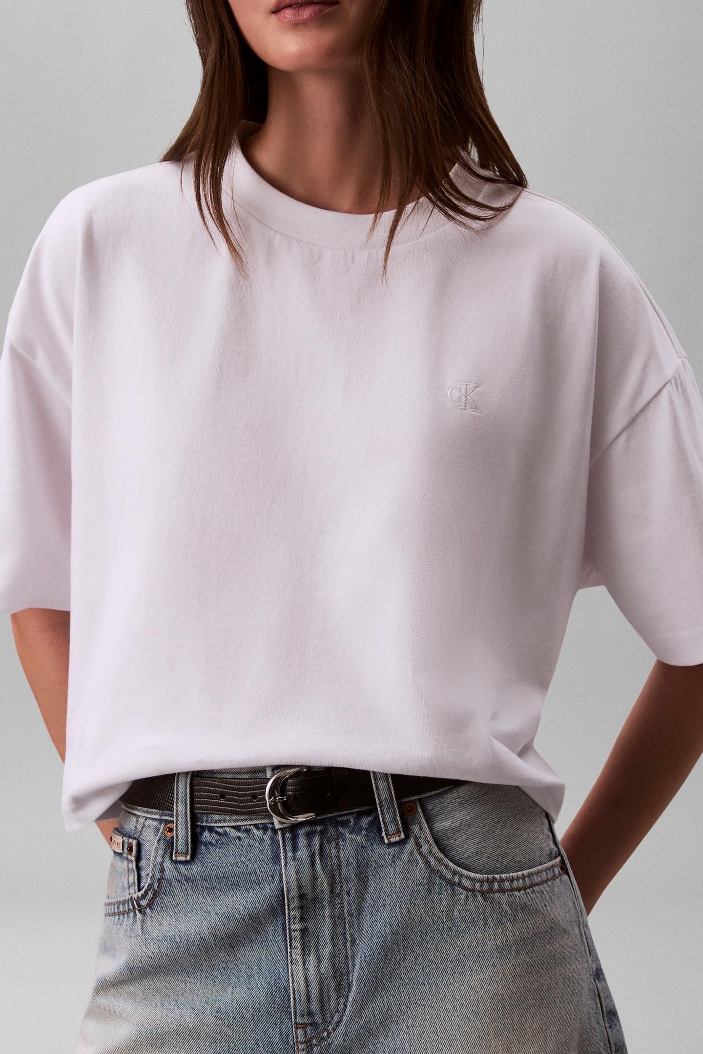 SS CROPPED BOXY TEE BRIGHT WHITE 2