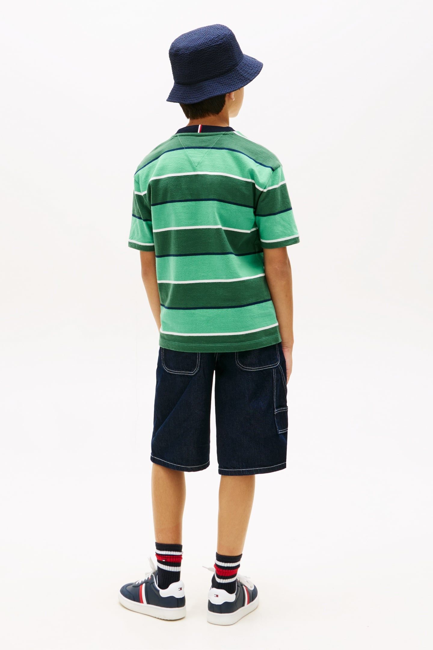 BOYS RUGBY STRIPE T-SHIRT BAHAMA GREEN STRIPE 3