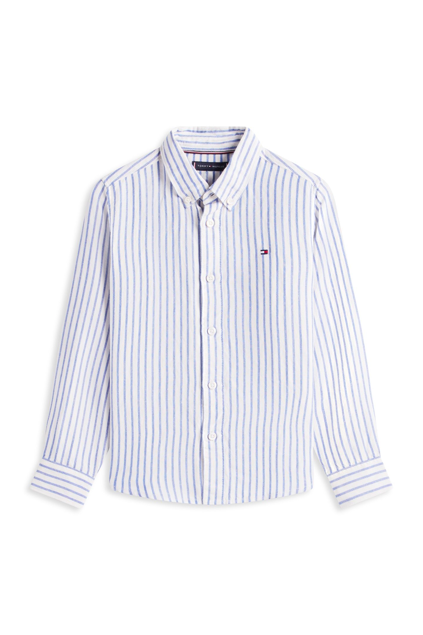 BOYS LINEN BLEND STRIPED SHIRT EMPIRE BLUE STRIPE 4