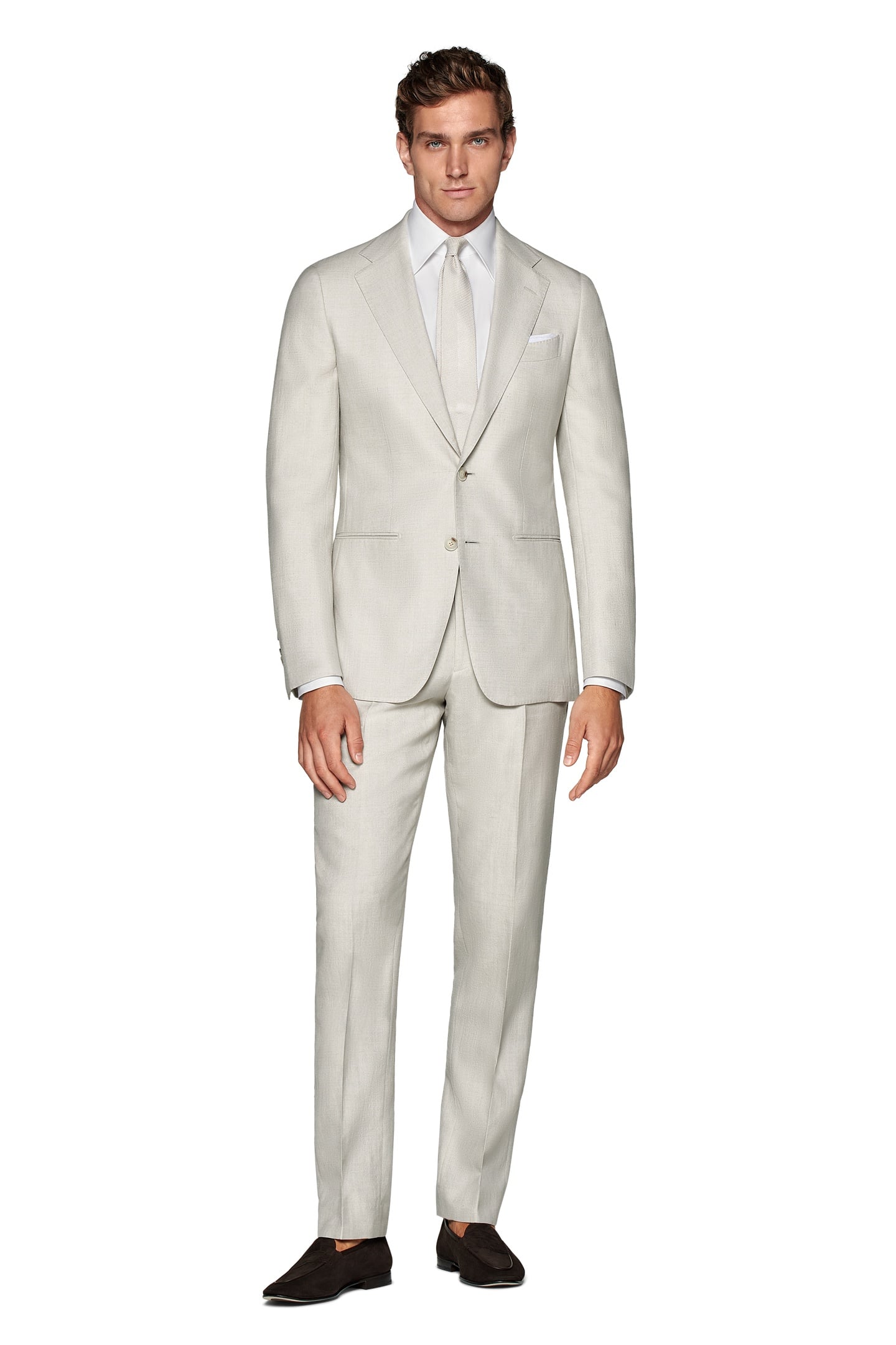 HAVANA-LIGHT BROWN-WOOL SILK LINEN NESTED SUITS LIGHT BROWN 1