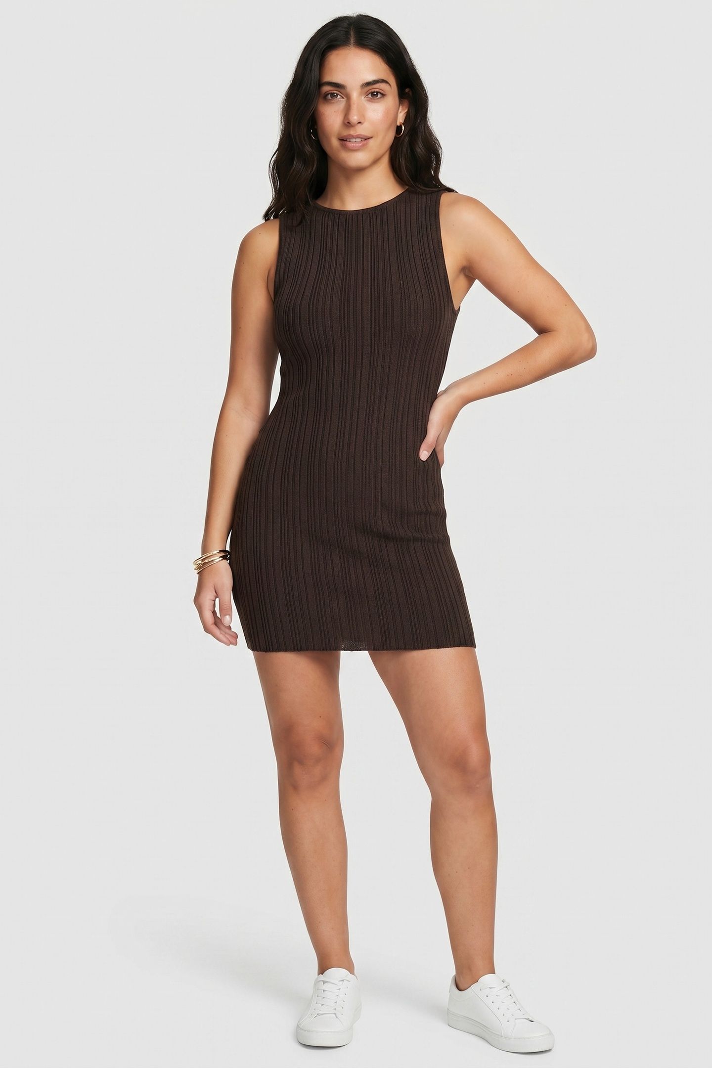BELLE DRESS BROWN 1