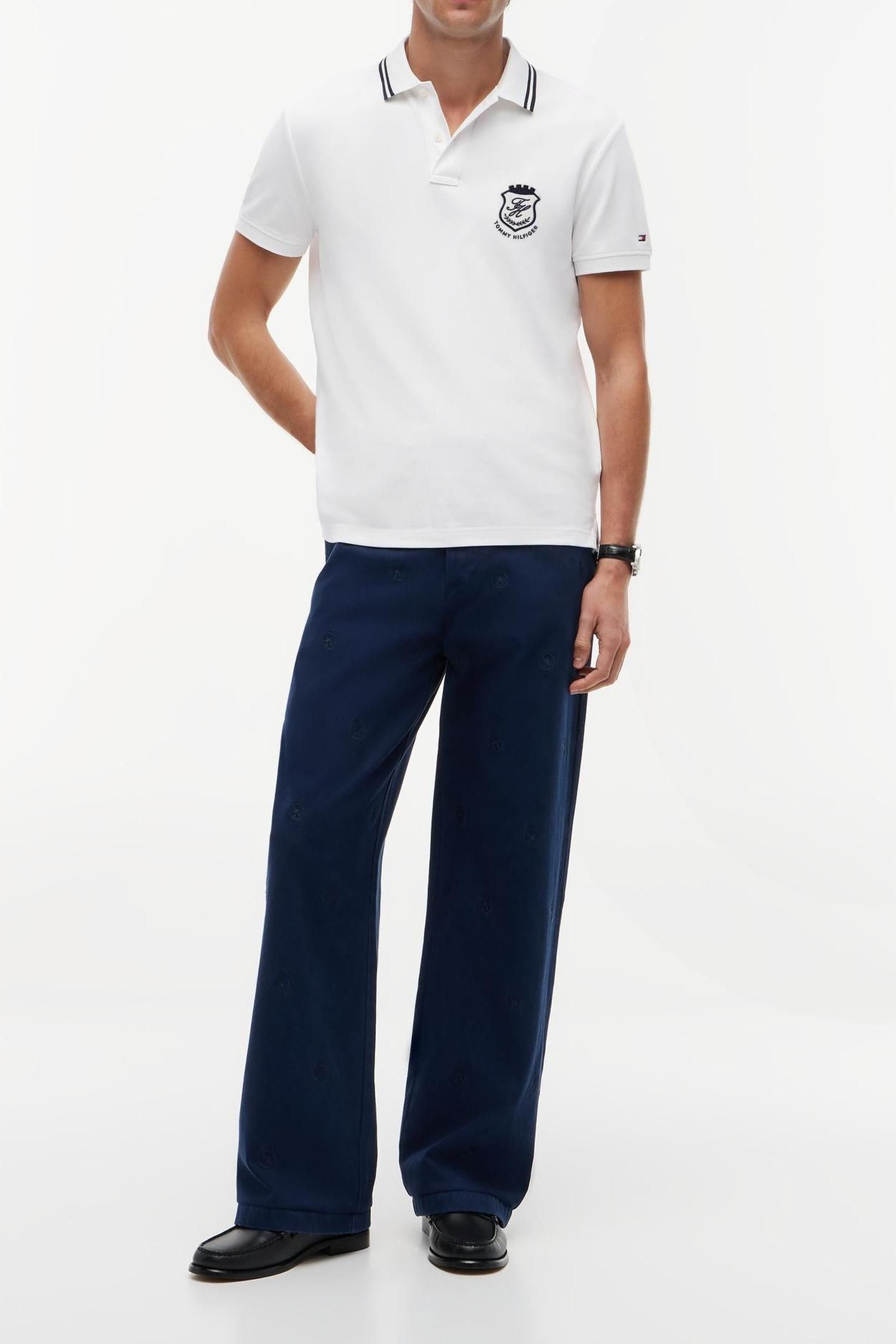 PIQUE BADGE REGULAR POLO WHITE 2