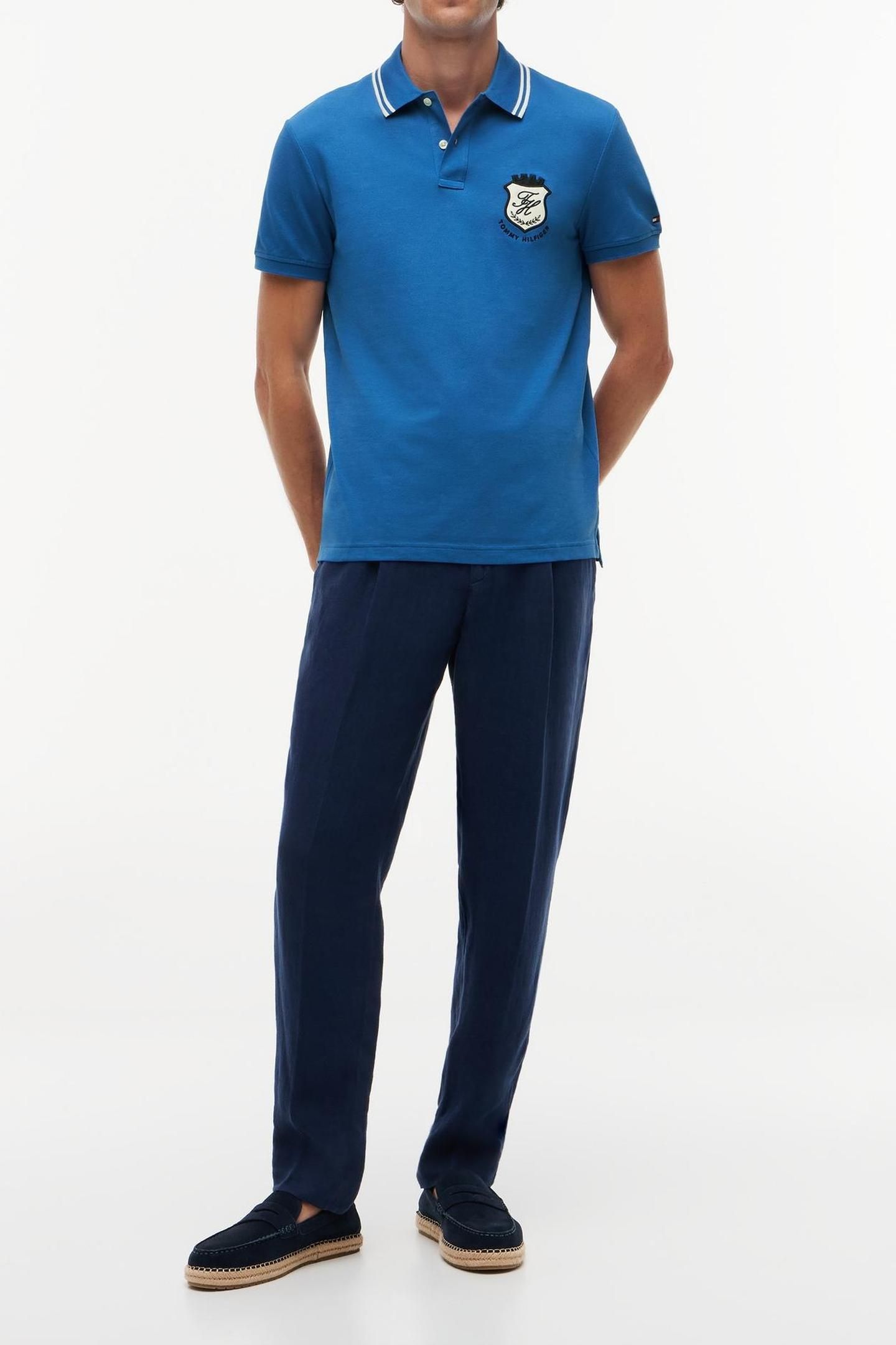 PIQUE BADGE REGULAR POLO BLUE ORBIT 2