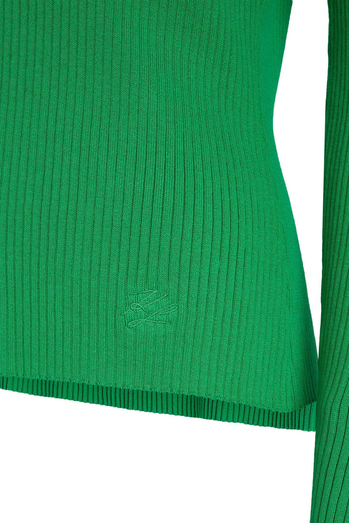 LS FEMININE KNIT TOP BRIGHT GREEN 3