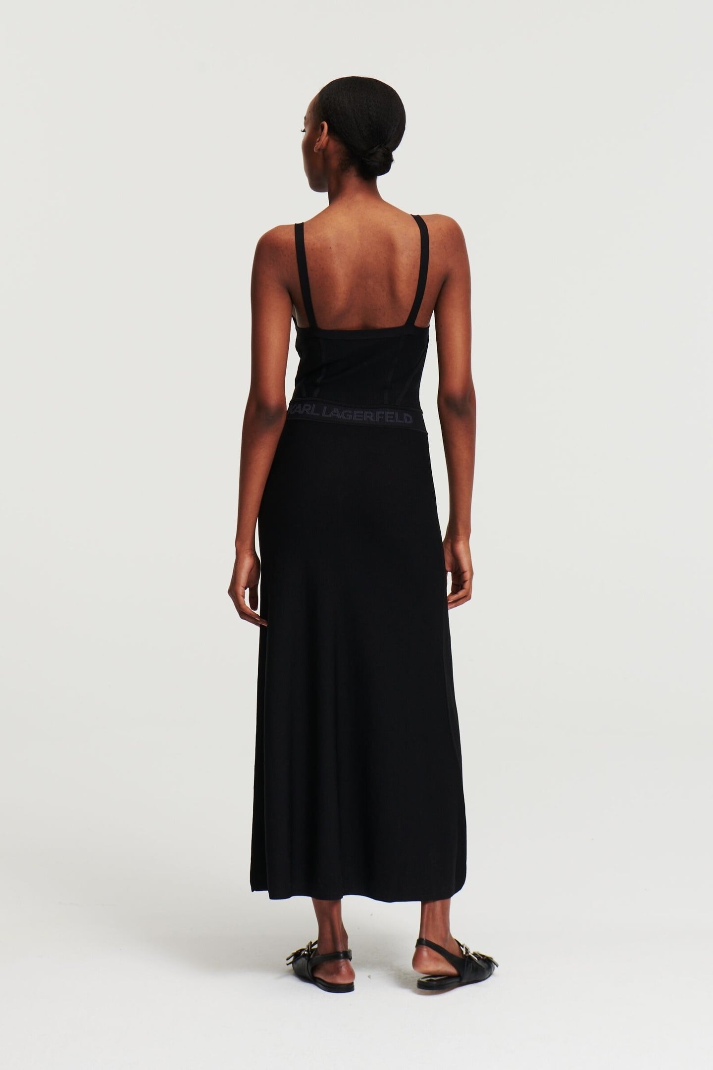 SLEEVELESS KNIT DRESS BLACK 2