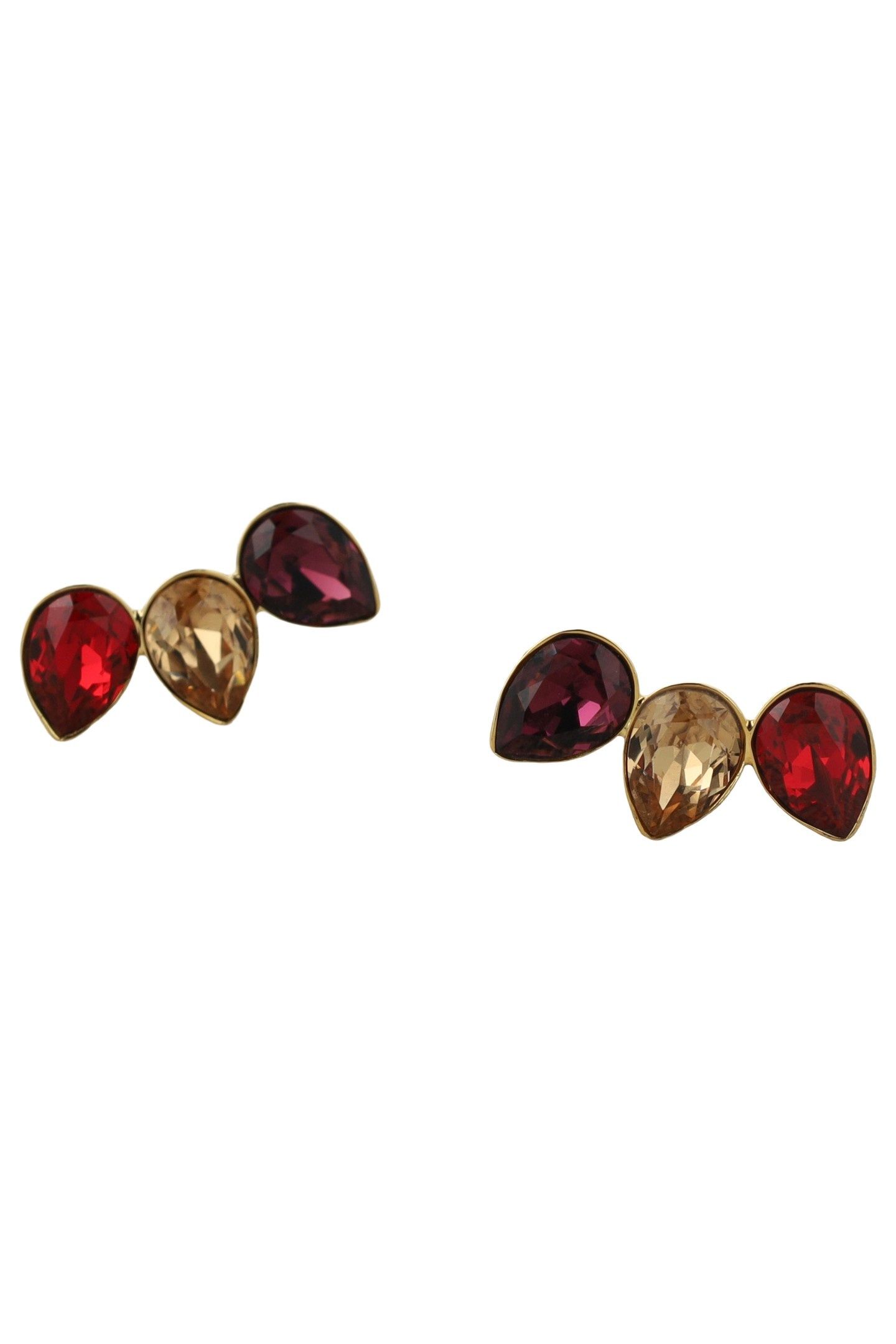 CLASSIC TRIPLE LEAF EARRINGS AMETHYST 3