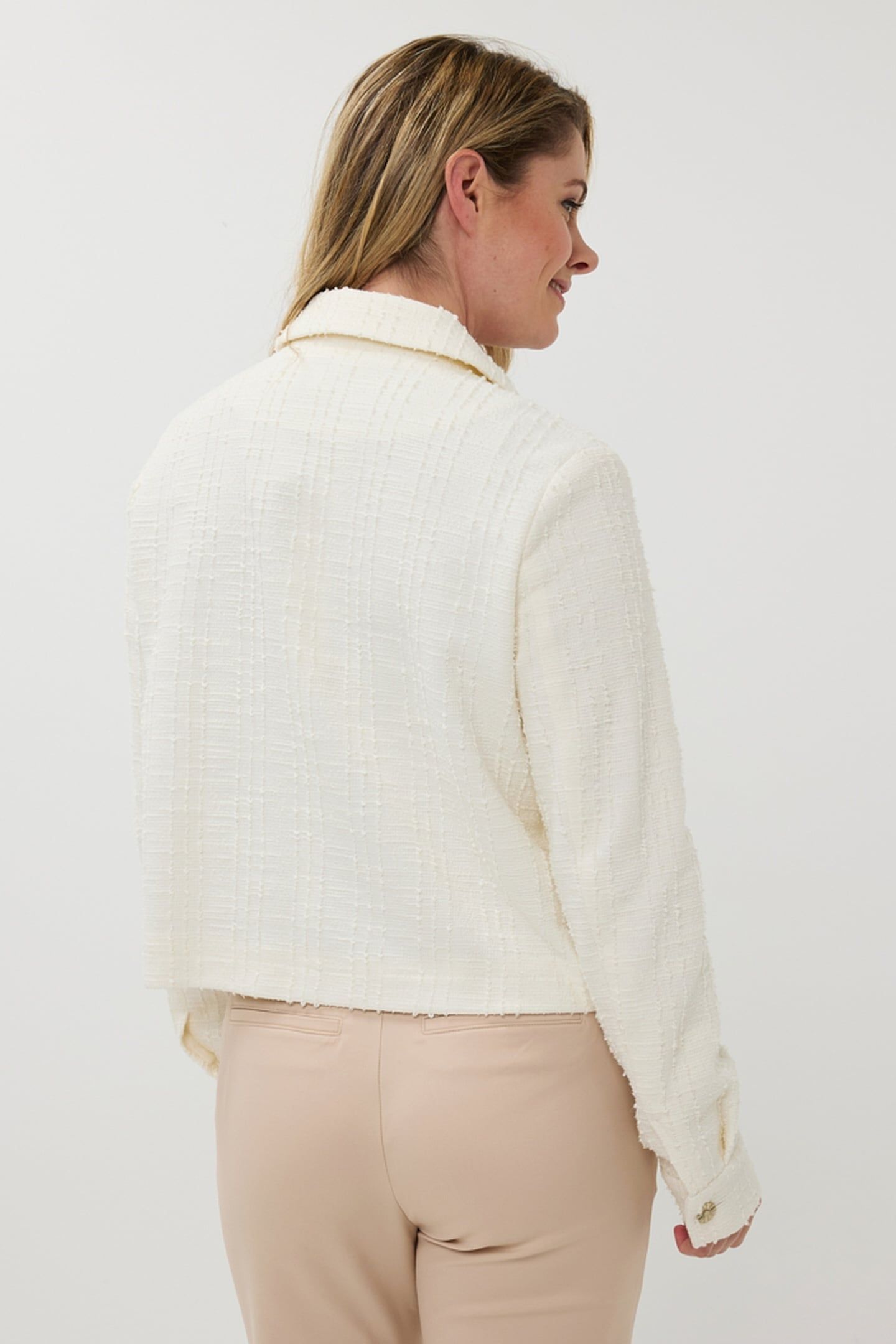 JACKET STRETCHY BOUCLE OFF WHITE 6