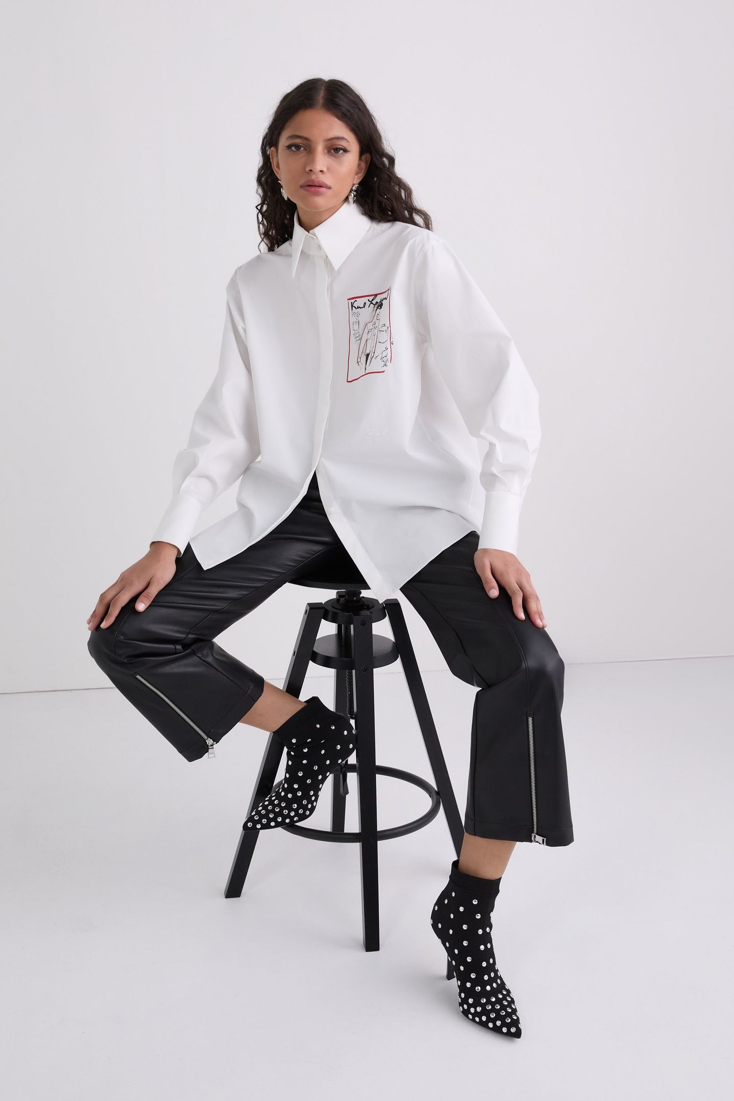 KARL SERIES POPLIN SHIRT WHITE 2