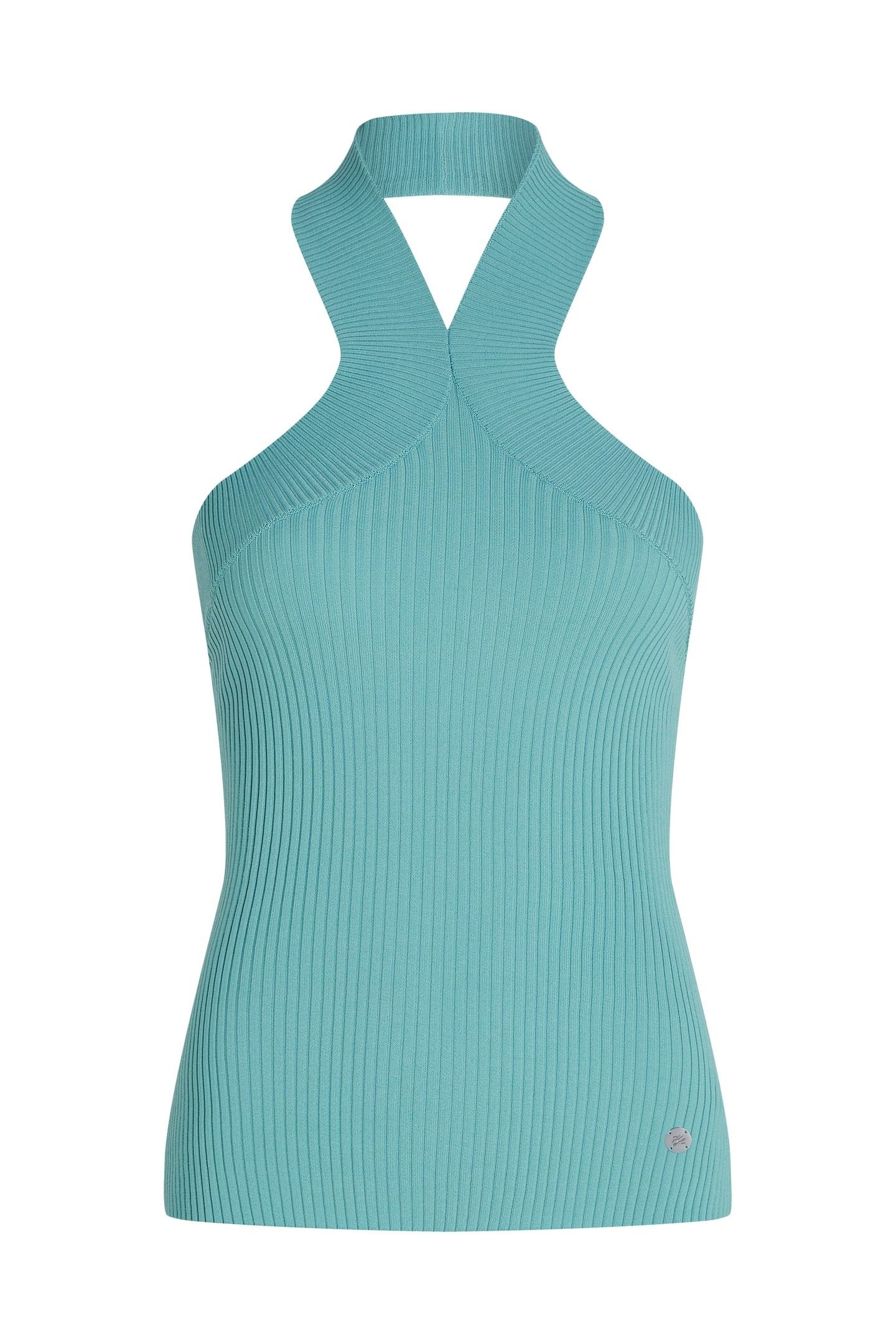HALTERNECK KNIT TANK STILL WATER 6
