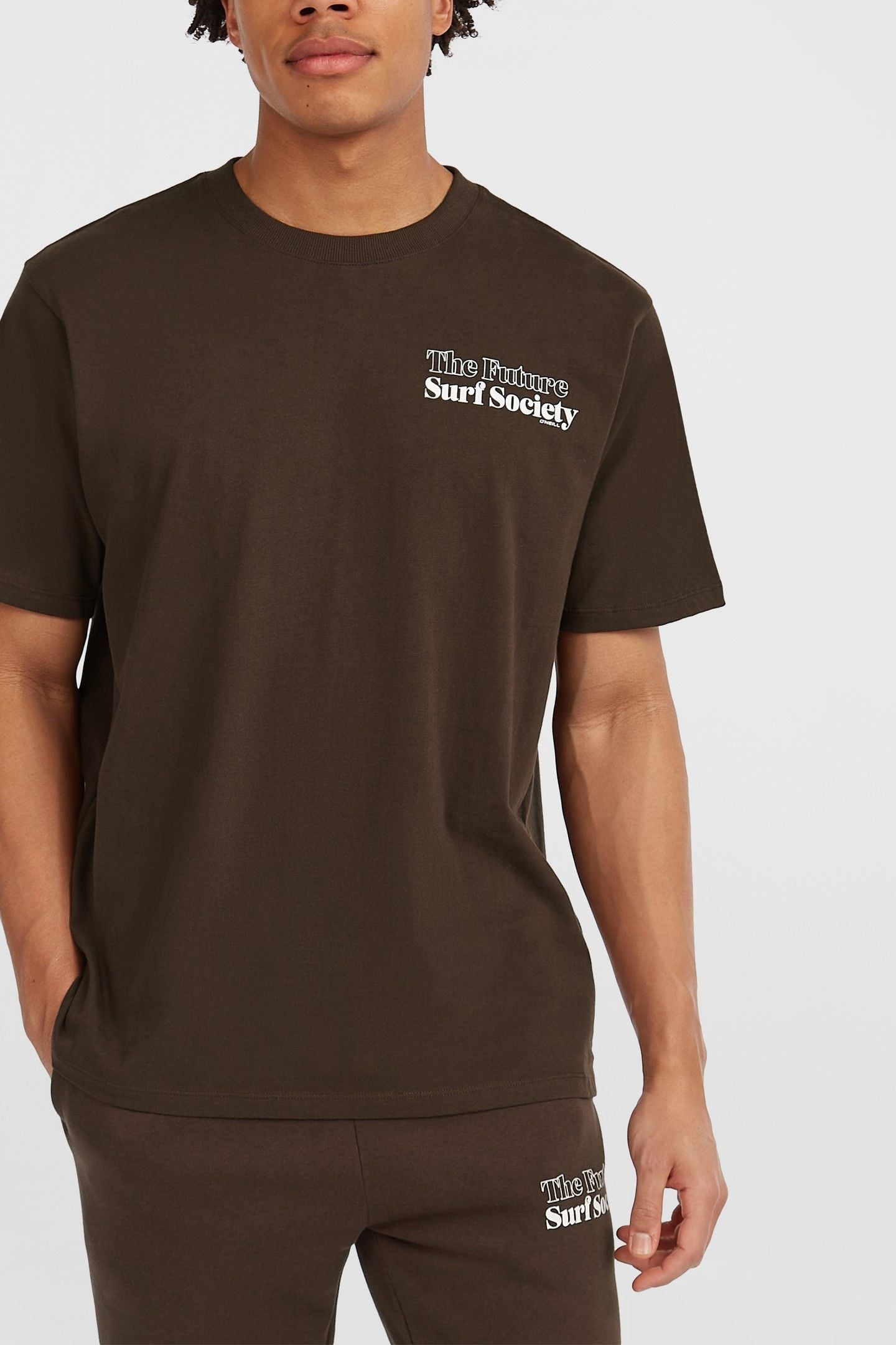 THE FUTURE SURF SOCIETY T-SHIRT COFFEE BEAN 1